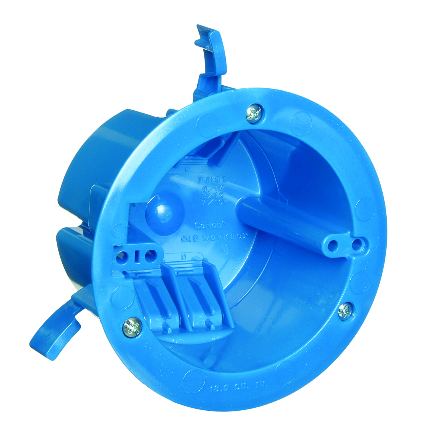 Carlon 18 cu in Round Polycarbonate 1 gang Electrical Ceiling Box Blue
