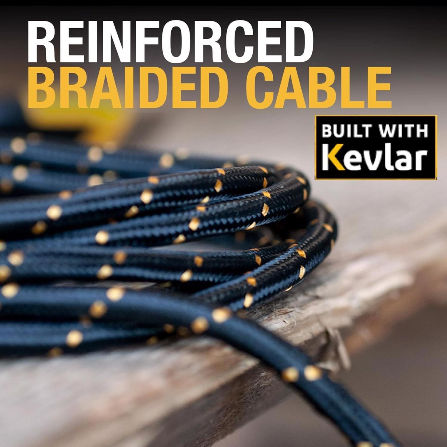 DeWalt Micro to USB Cable 6 ft. Black/Yellow