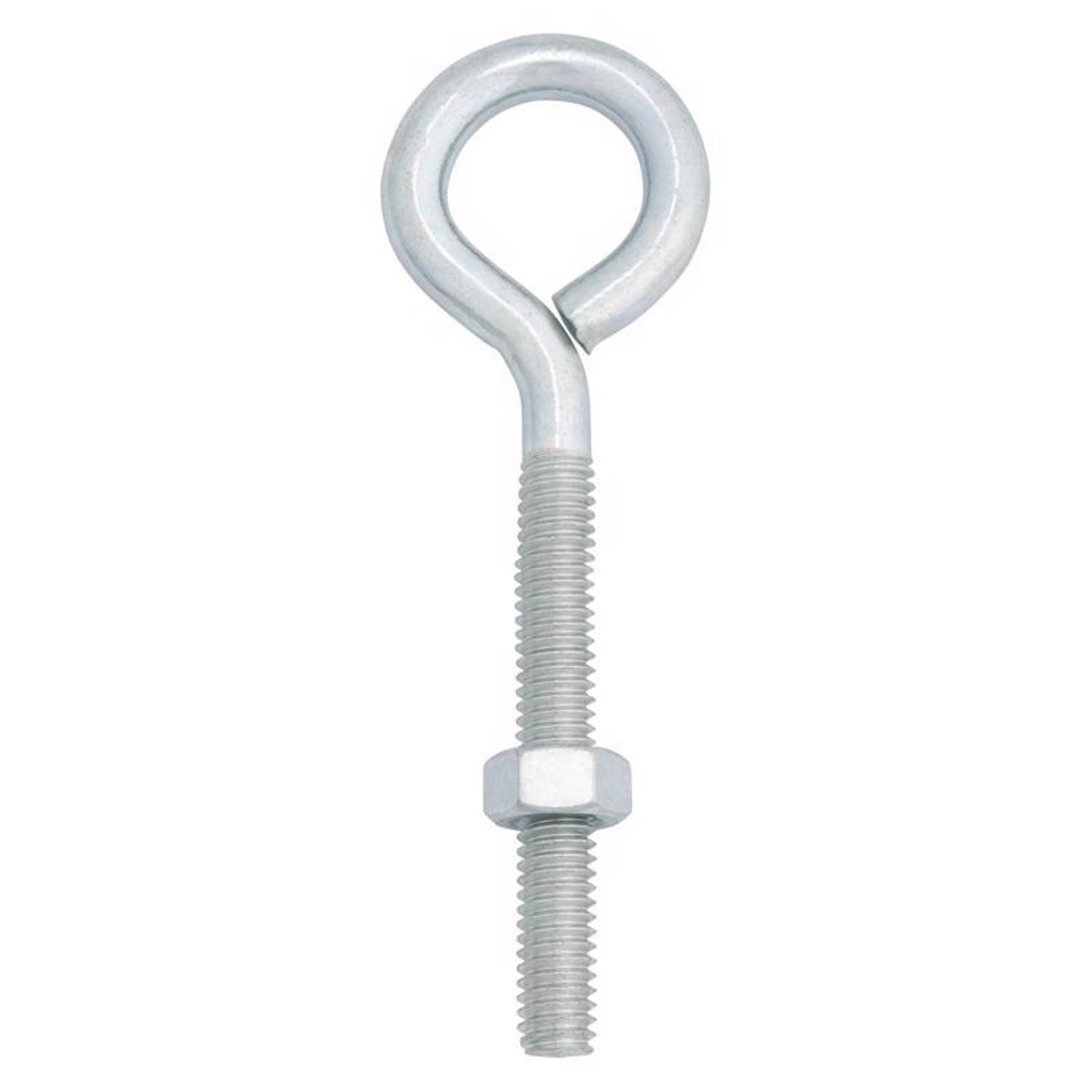 Hampton 5/16 in. X 4 in. L Zinc-Plated Steel Eyebolt Nut Included
