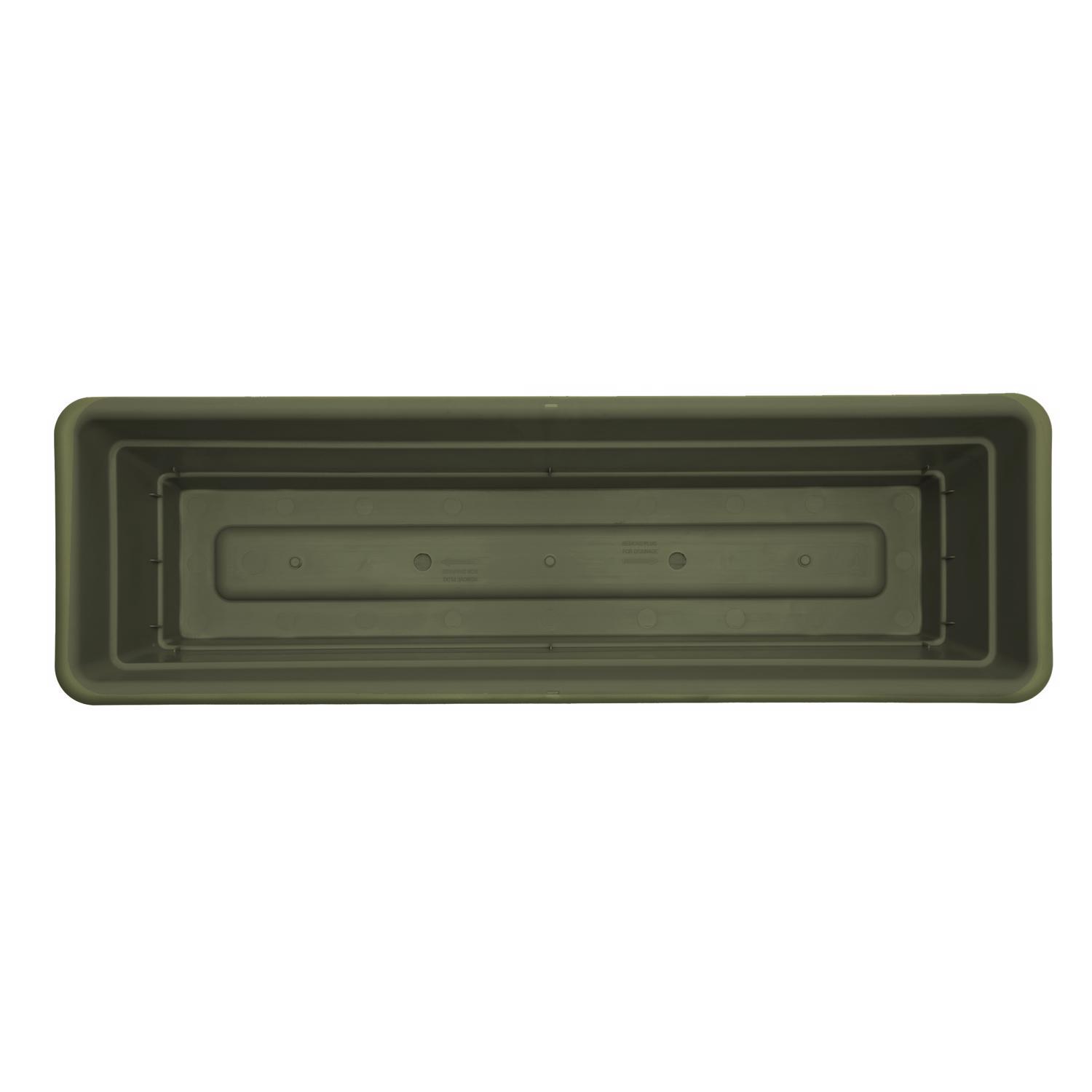 Bloem Dura Cotta 5.75 in. H X 18 in. W X 7.5 in. D Plastic Window Box Living Green