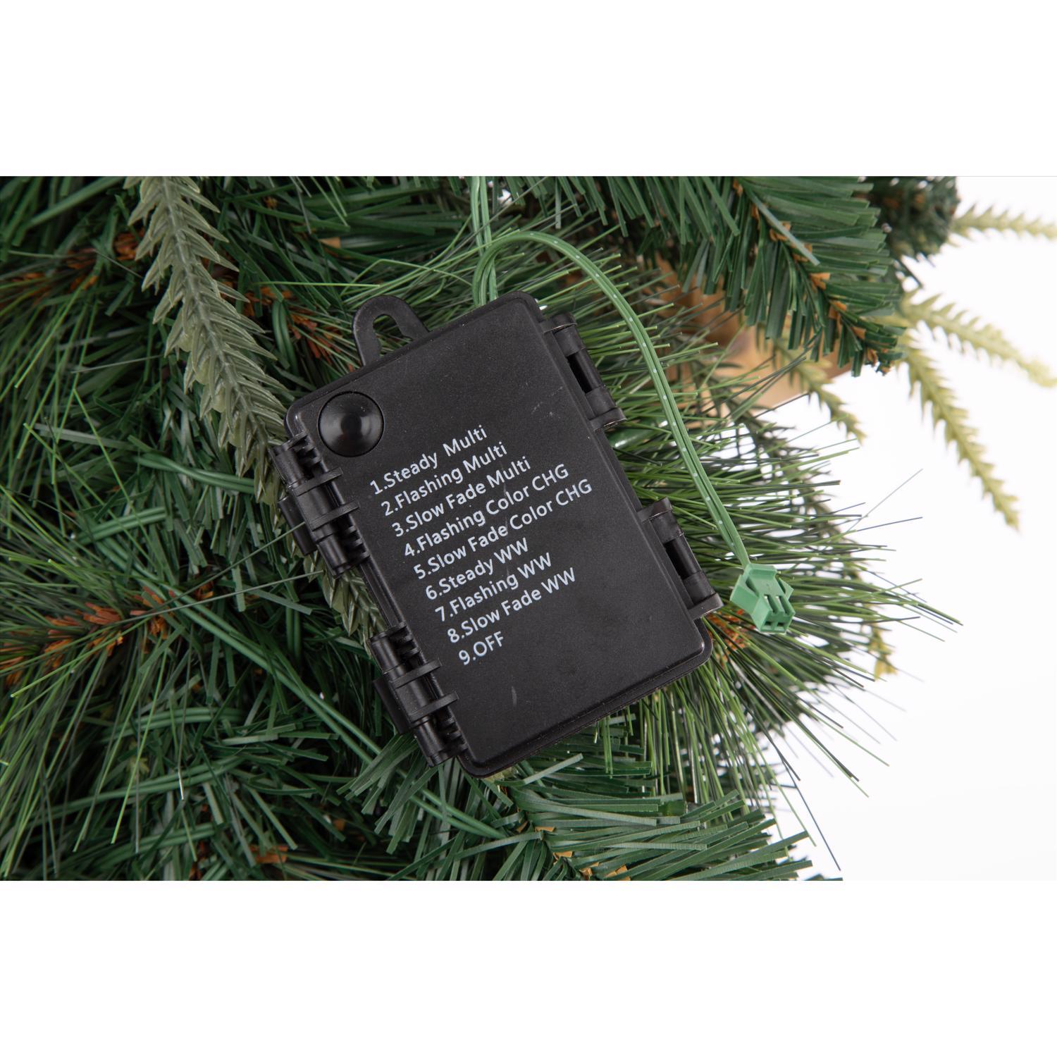 Celebrations 2 ft. L LED Prelit Multicolored Decorated Teardrop Wreath