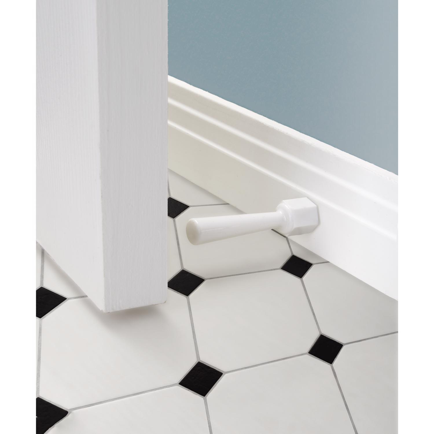Ace 3-1/4 in. W Plastic White Flexible Door Stop Mounts to door and wall. in.