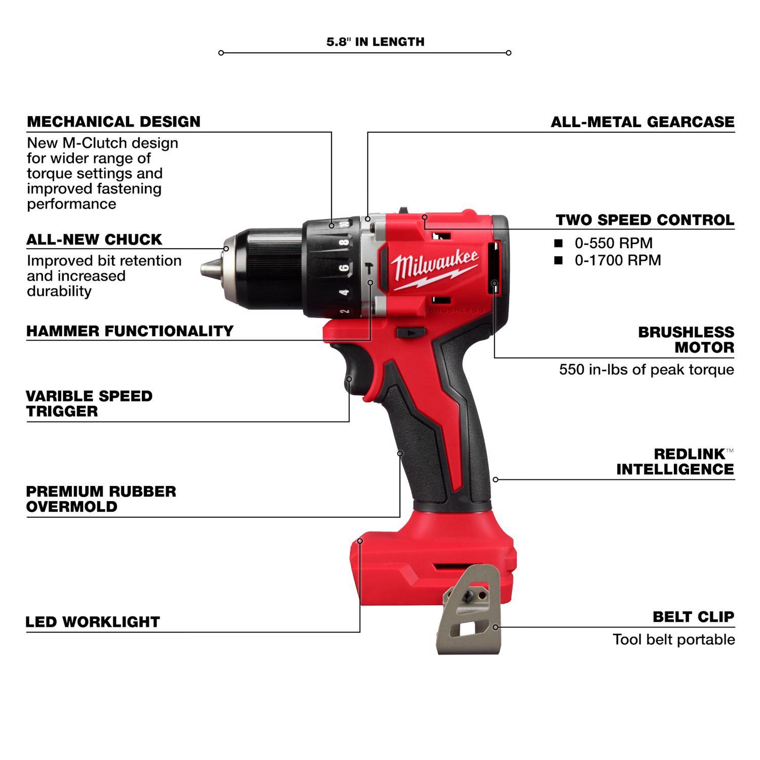 Milwaukee M18 Cordless Brushless 4 Tool Combo Kit