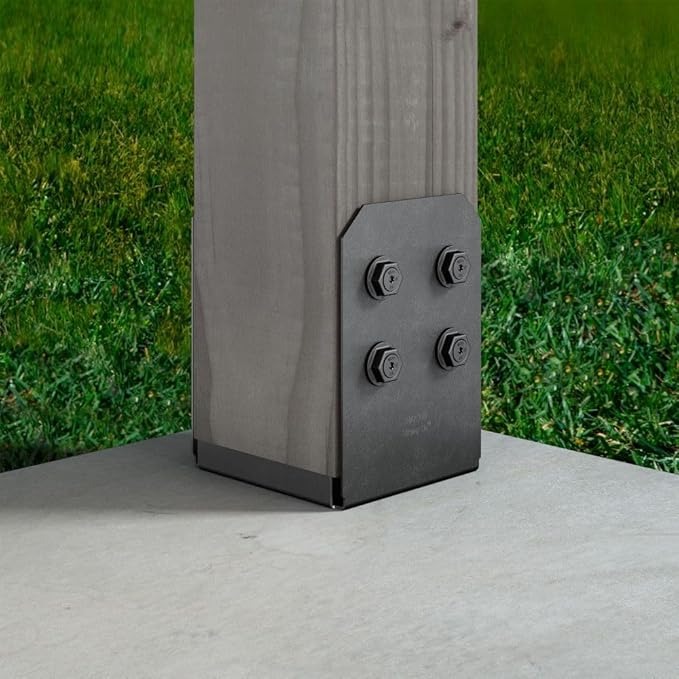 Simpson Strong-Tie APVB88 - Outdoor Accents Avant Collection ZMAX, Black Post Base for 8x8