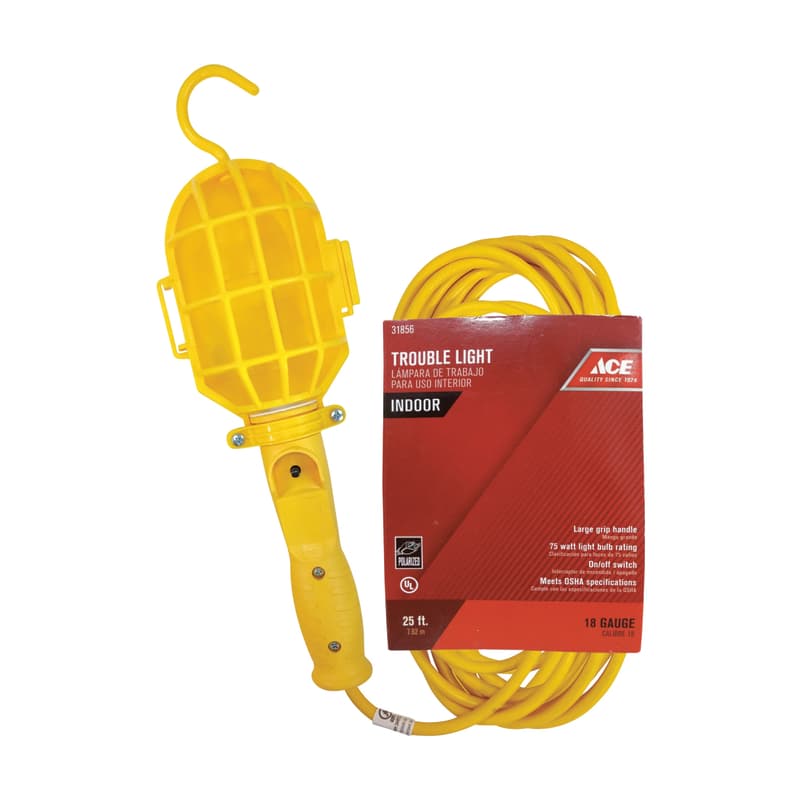 Ace 75 W 25 ft. 18/2 SJT Incandescent Trouble Light