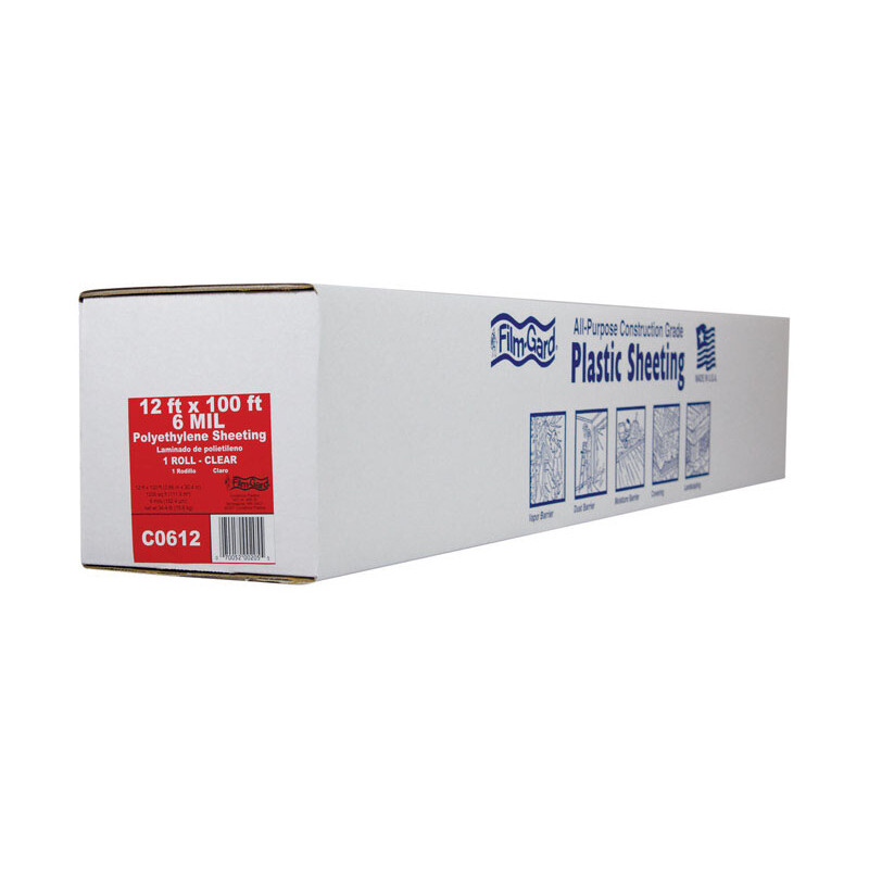 Berry Plastics Film-Gard Plastic Sheeting 6 Mil x 12in. W x 100' L Polyethylene Clear