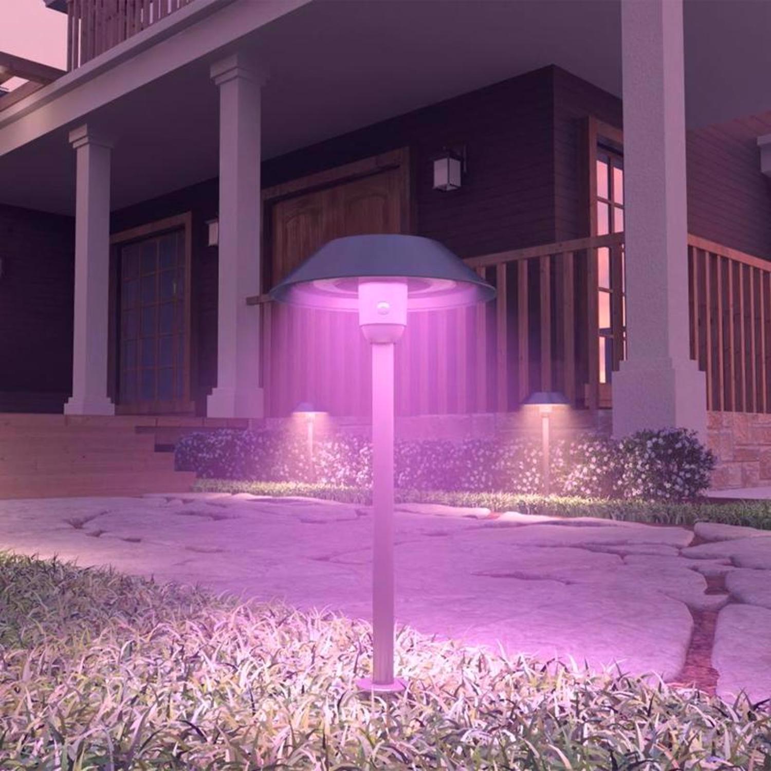 Feit OneSync Brushed Nickel Solar Powered 40 W LED Pathway Light 1 pk