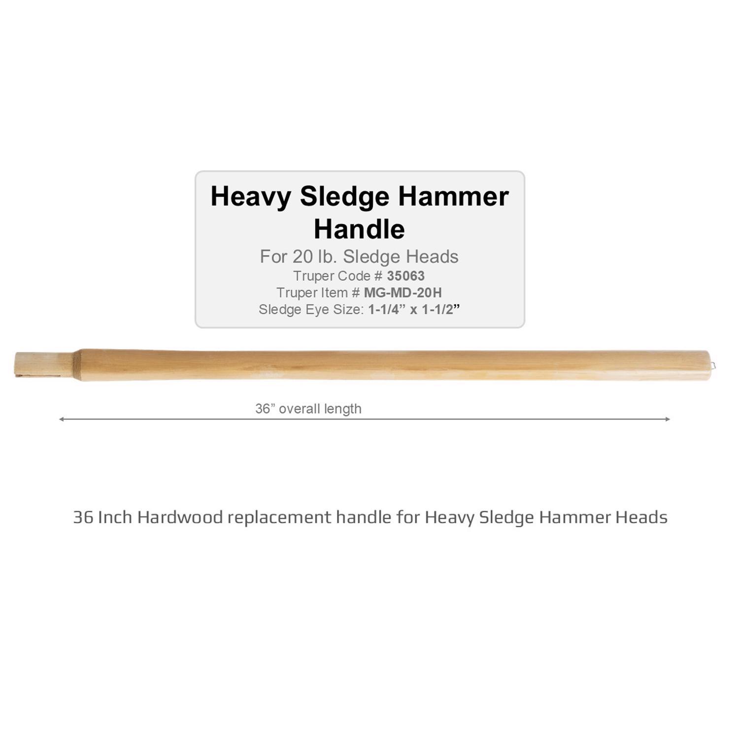 Truper 36 in. Wood Heavy Duty Sledge Replacement Handle Brown 1 pc