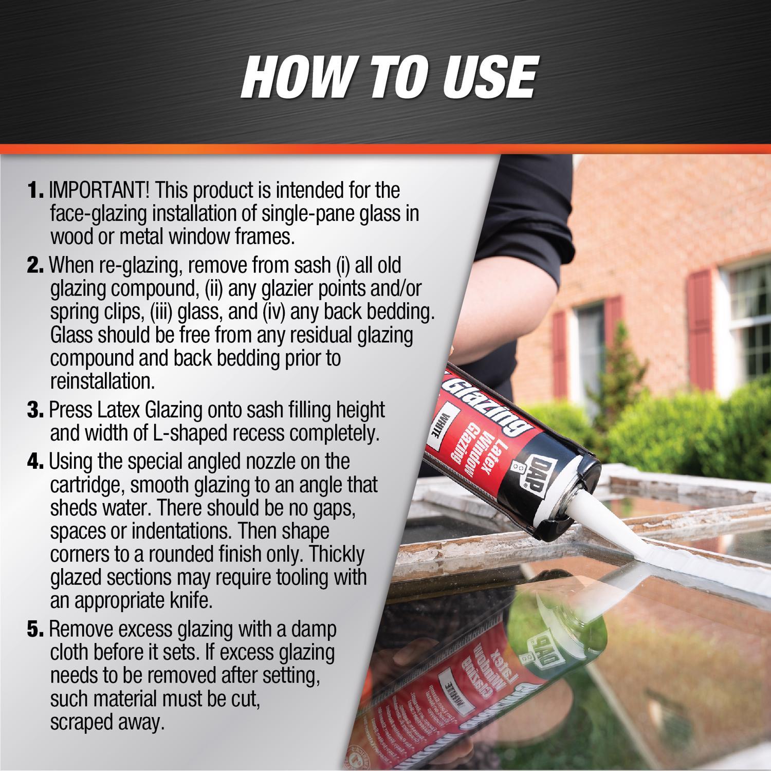 DAP White Latex Window Glazing Sealant 10.1 oz