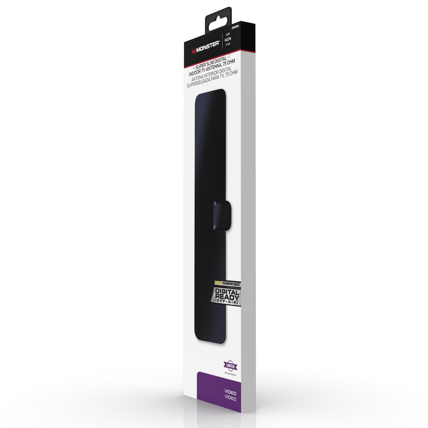 Monster Just Hook It Up Indoor FM/HDTV/UHF/VHF Antenna 1 pk