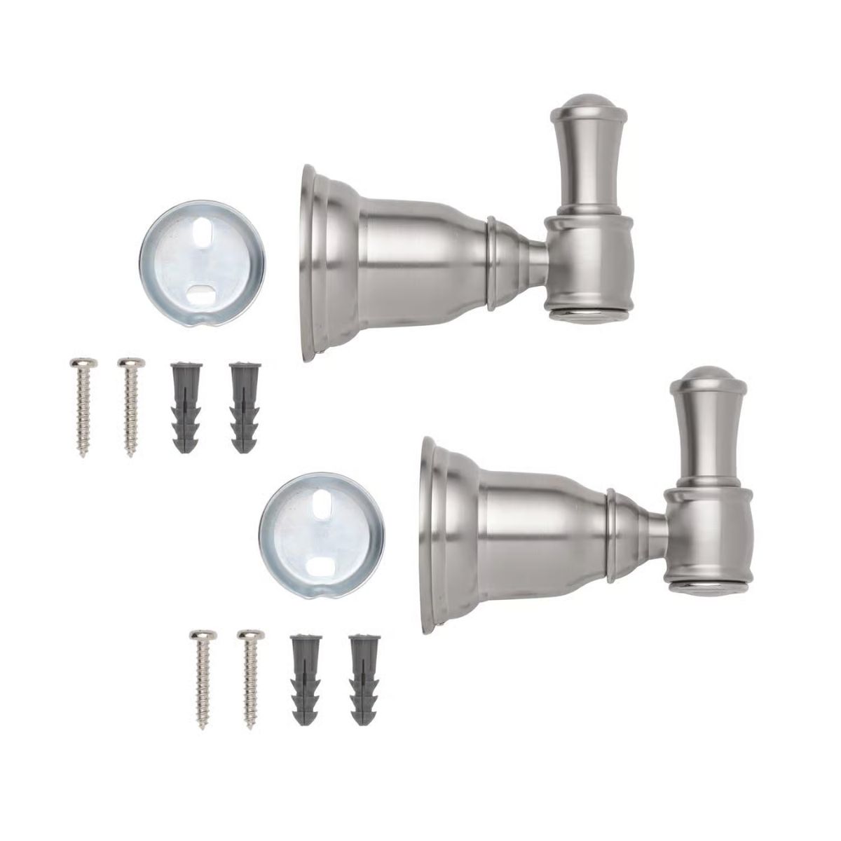 OakBrook Collection Brushed Nickel Silver Double Robe Hook