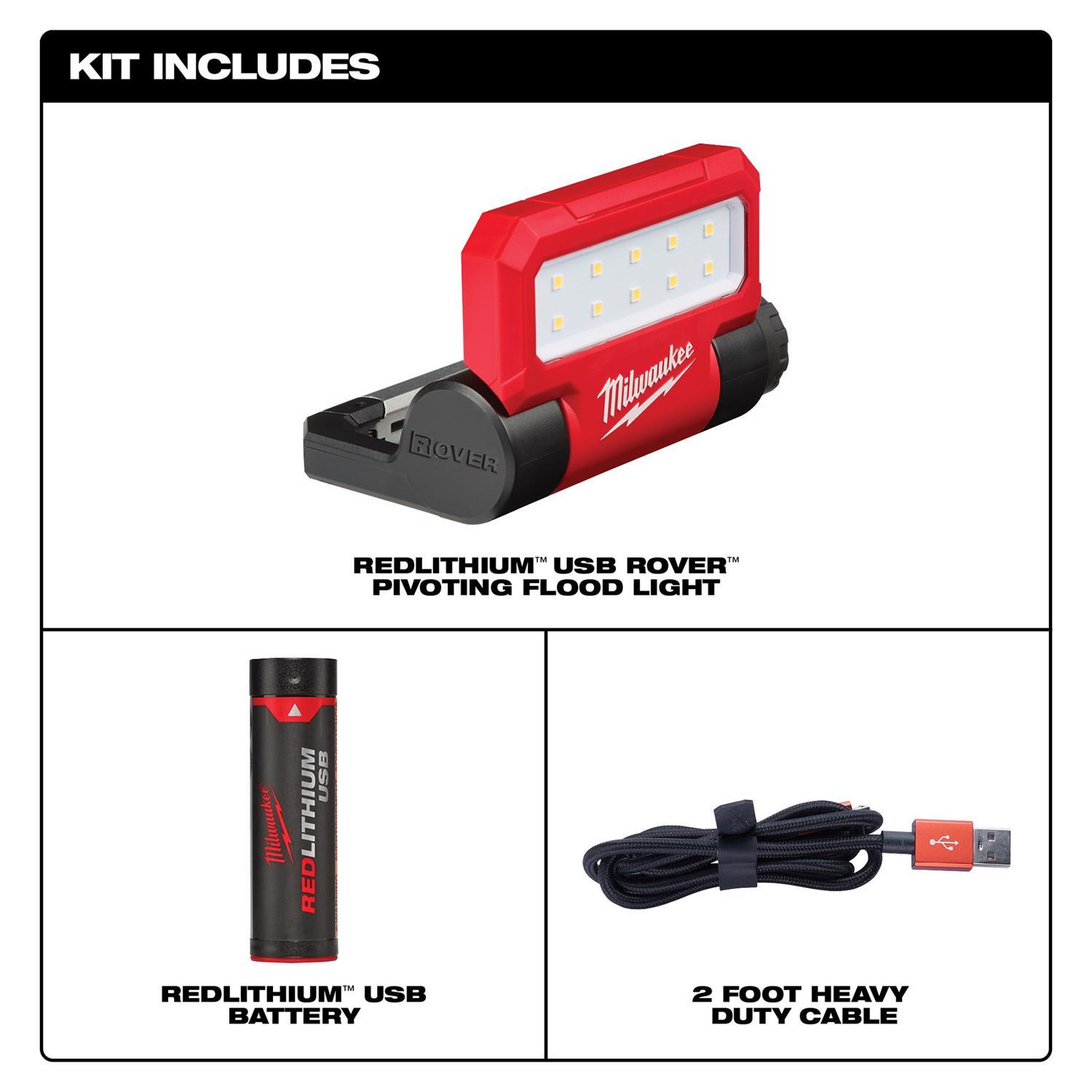 Milwaukee 550 lm Black/Red LED Rechargeable Work Light