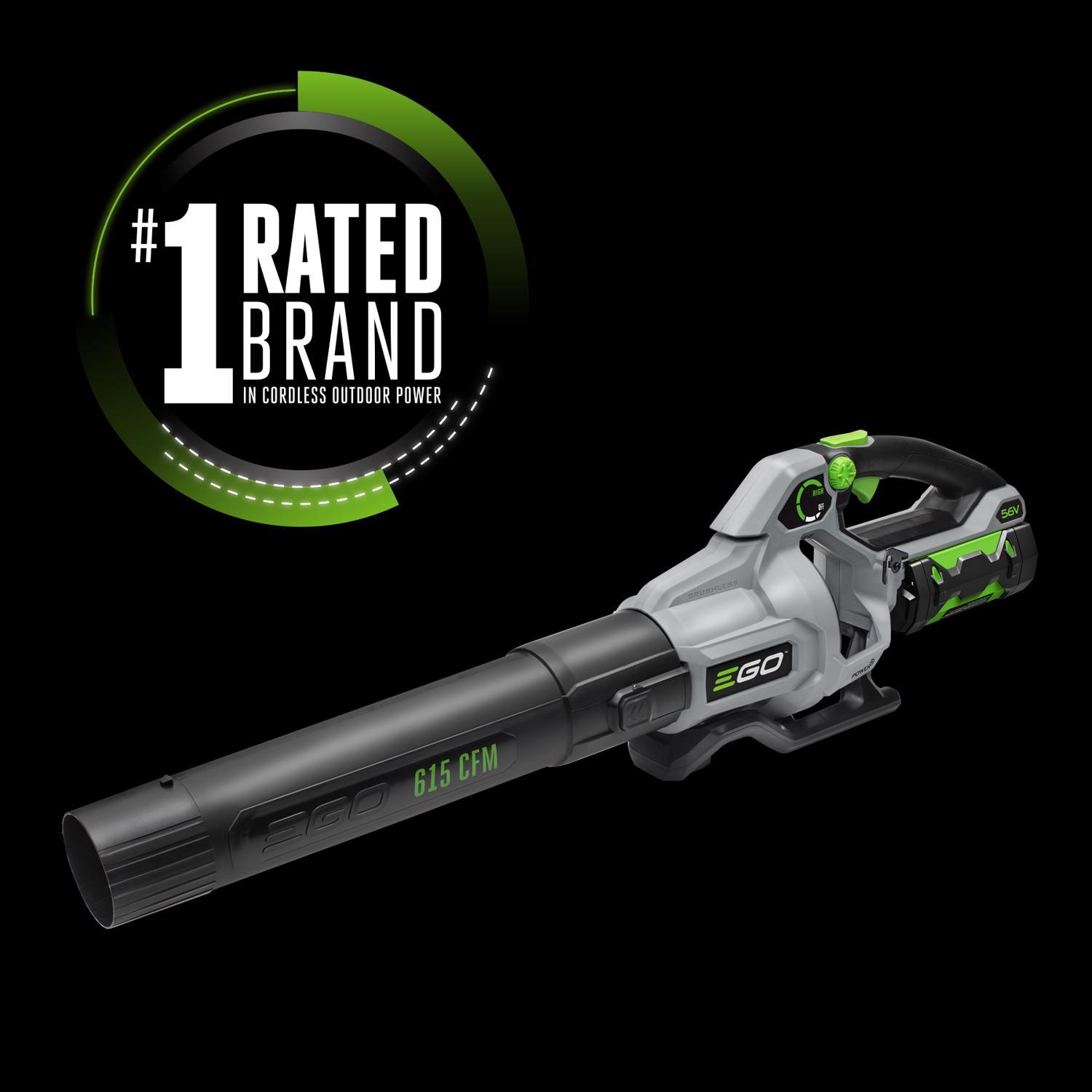 Ego Power+ LB6151 170 Mph 615 Cfm 56 V Battery Handheld Leaf Blower Kit (Battery & Charger) with 2.5 Ah Battery