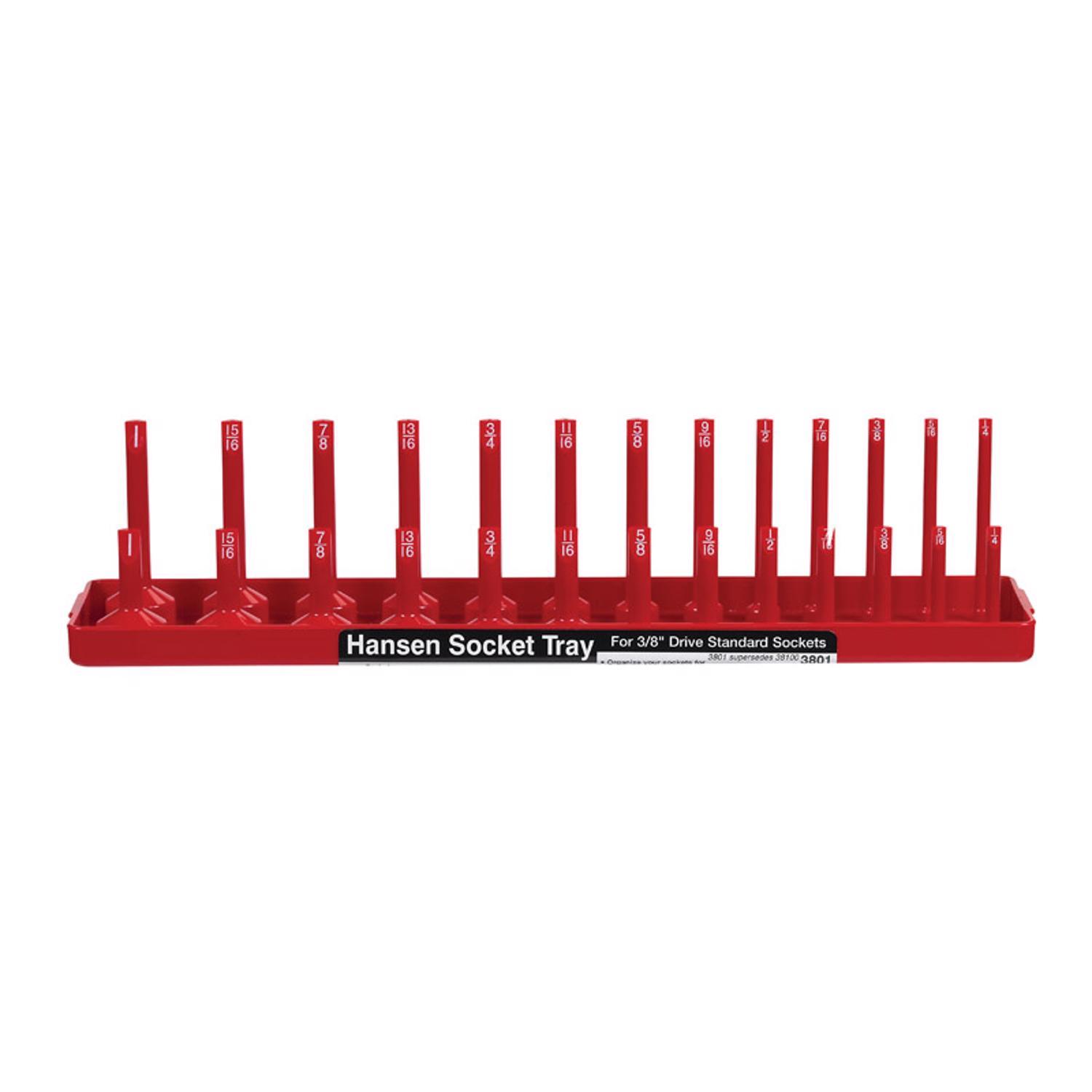 Hansen Global 13.25 in. L X 3/8 in. drive SAE Socket Tray 1 pc
