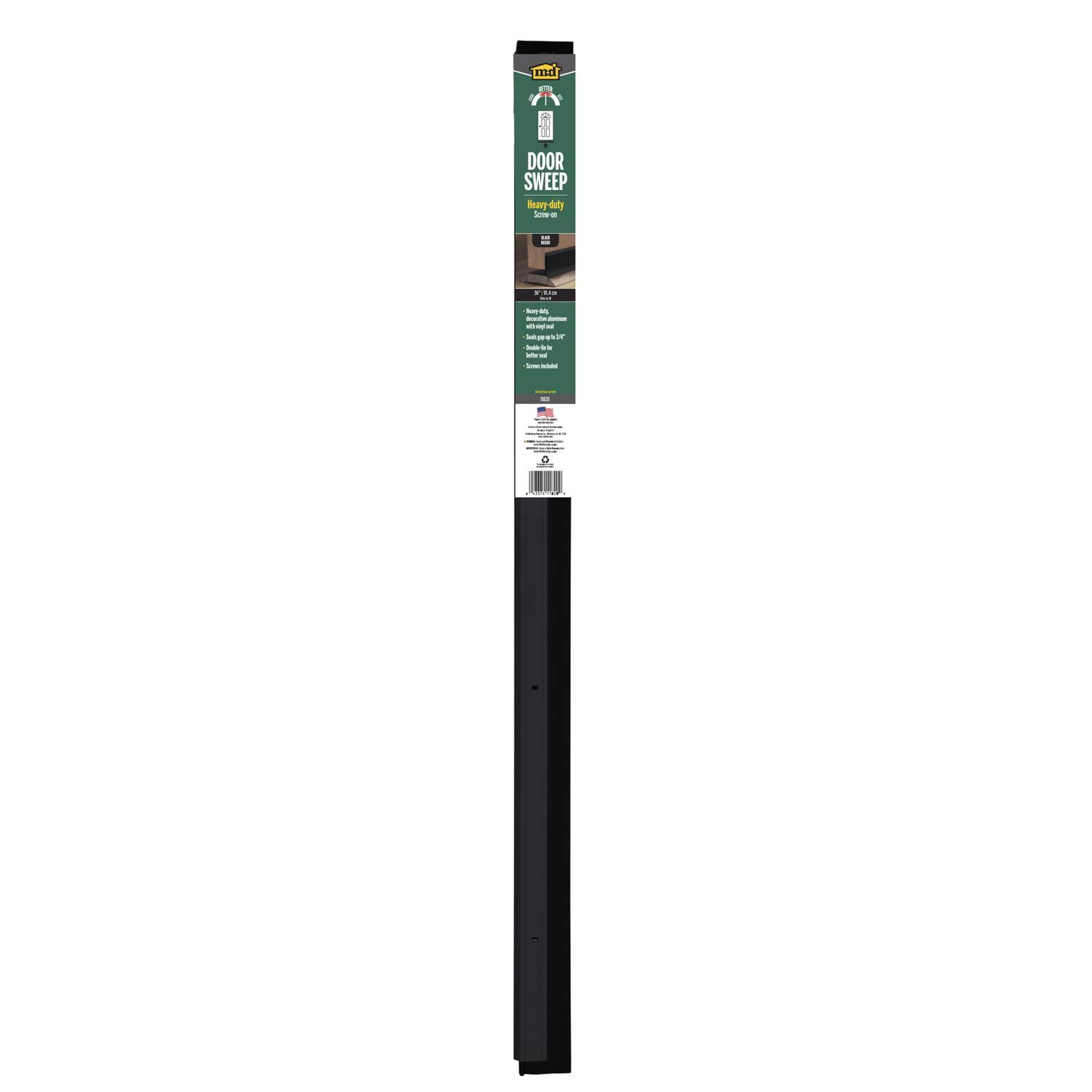 M-D Building Products Black Aluminum/Vinyl Sweep For Doors 36 in. L X 2.13 in.