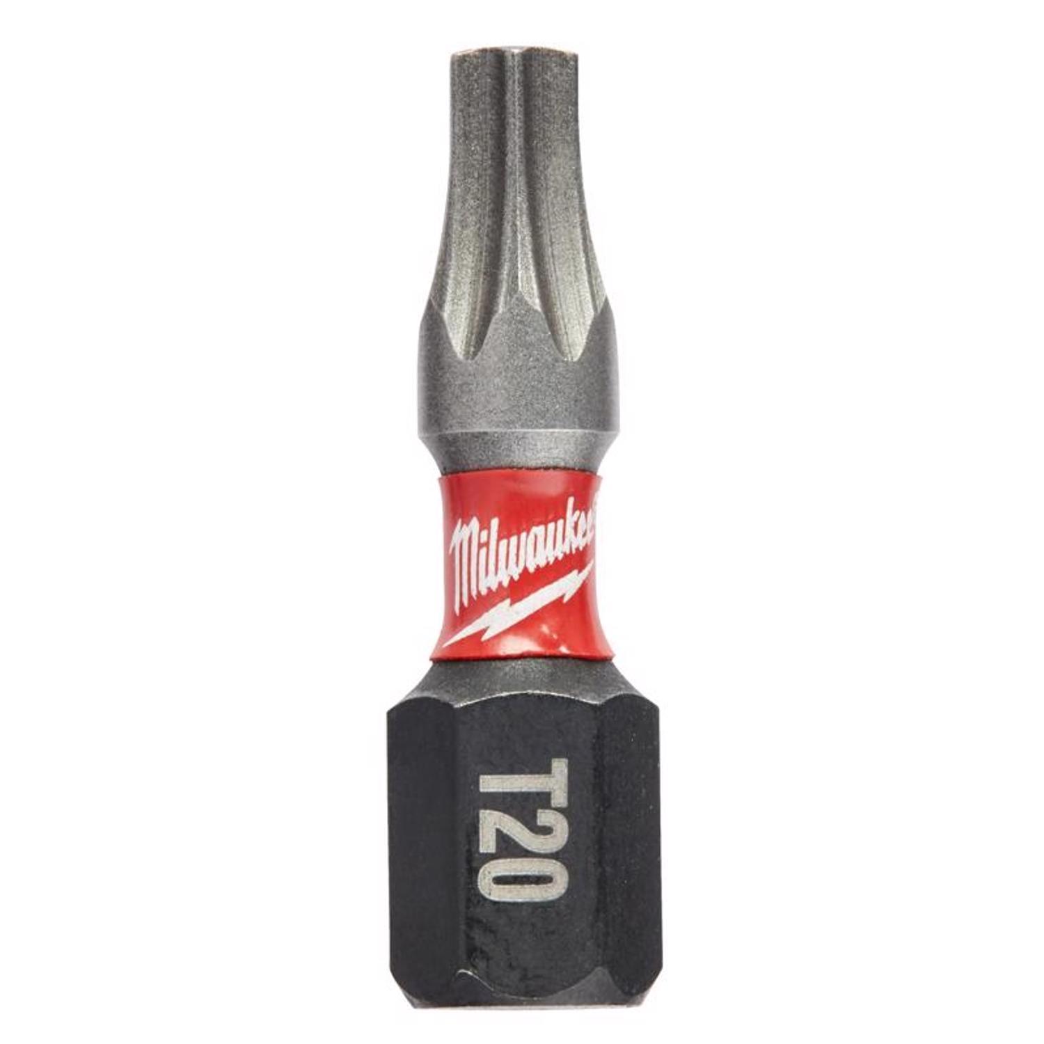 Milwaukee Shockwave Torx T20 X 1 in. L Impact Insert Bit Set Steel 15 pc