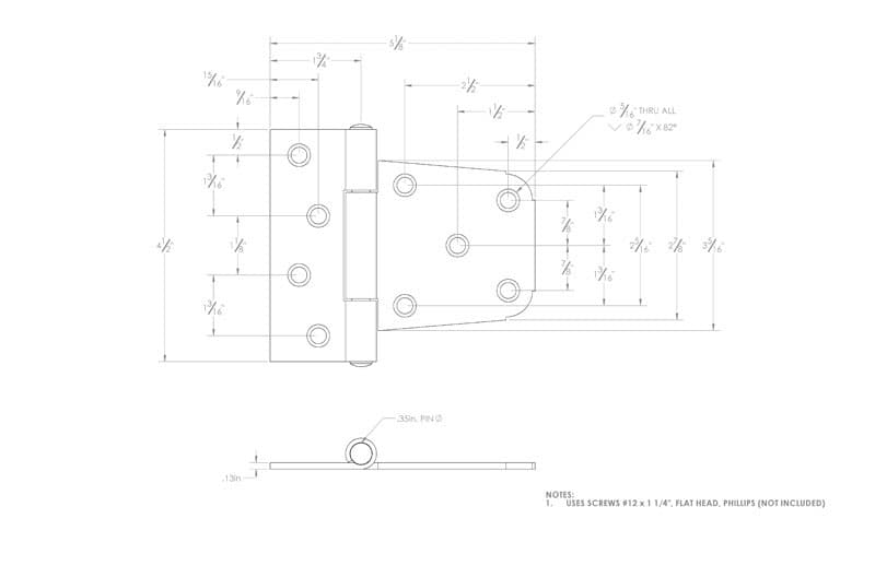 Ace 4.63 in. L Zinc-Plated Zinc Gate Hinge 1 pk