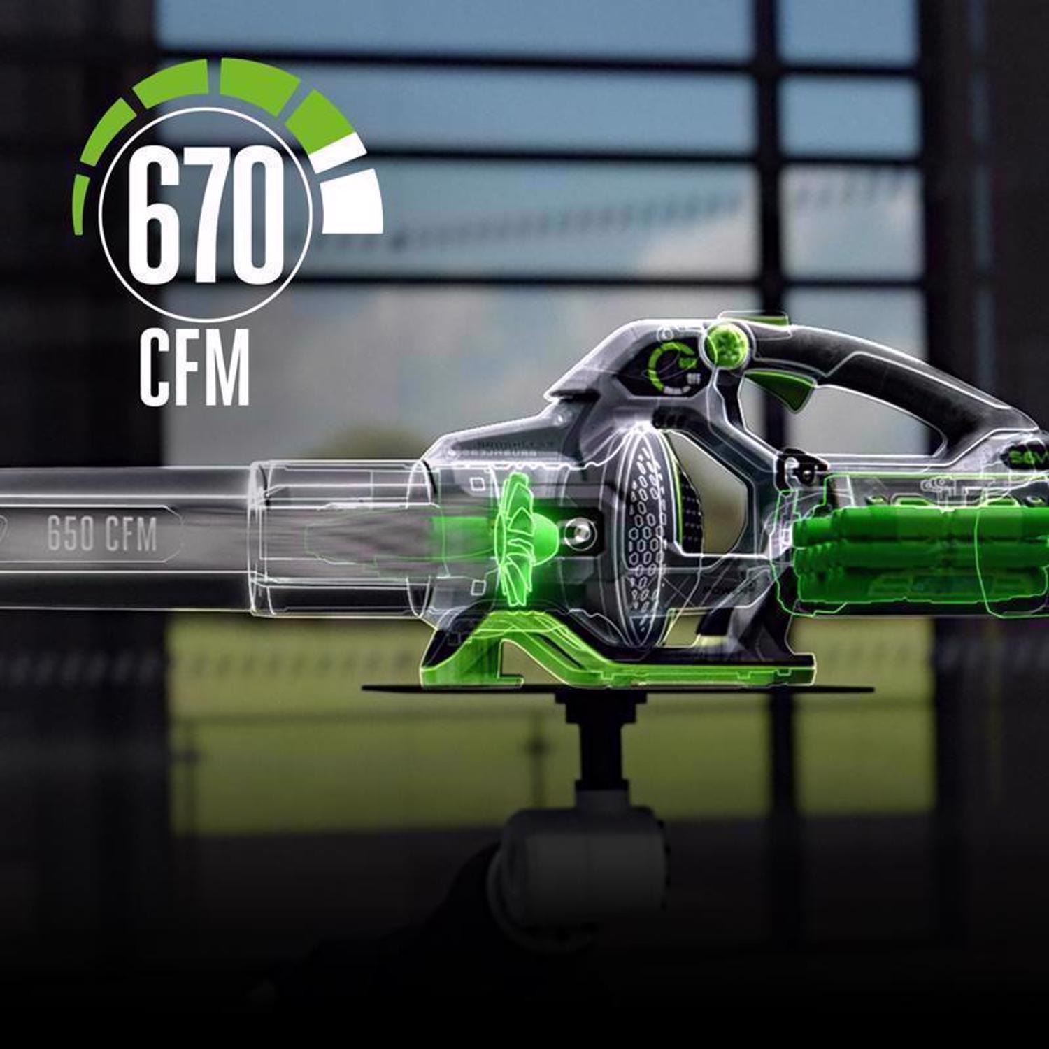 EGO Power+ LB6703 180 mph 670 CFM 56 V Battery Handheld Leaf Blower Kit (Battery & Charger) W/ 4.0 AH BATTERY