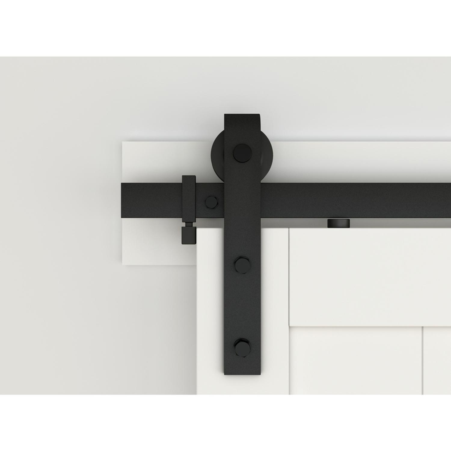 National Hardware Classic Matte Black Steel Barn Door Hanger Kit 1 pc