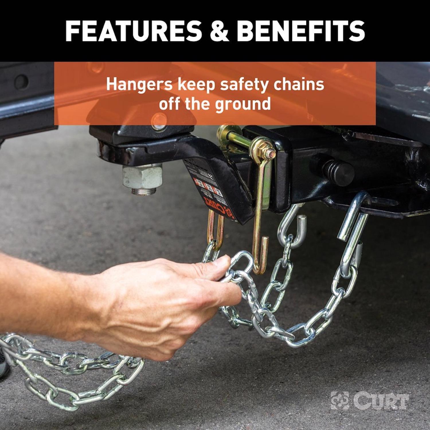 CURT 5-1/4H x 3-7/8W in. Safety Chain Holder Bracket