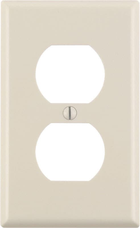 Leviton Almond 1 gang Thermoset Plastic Duplex Wall Plate 1 pk