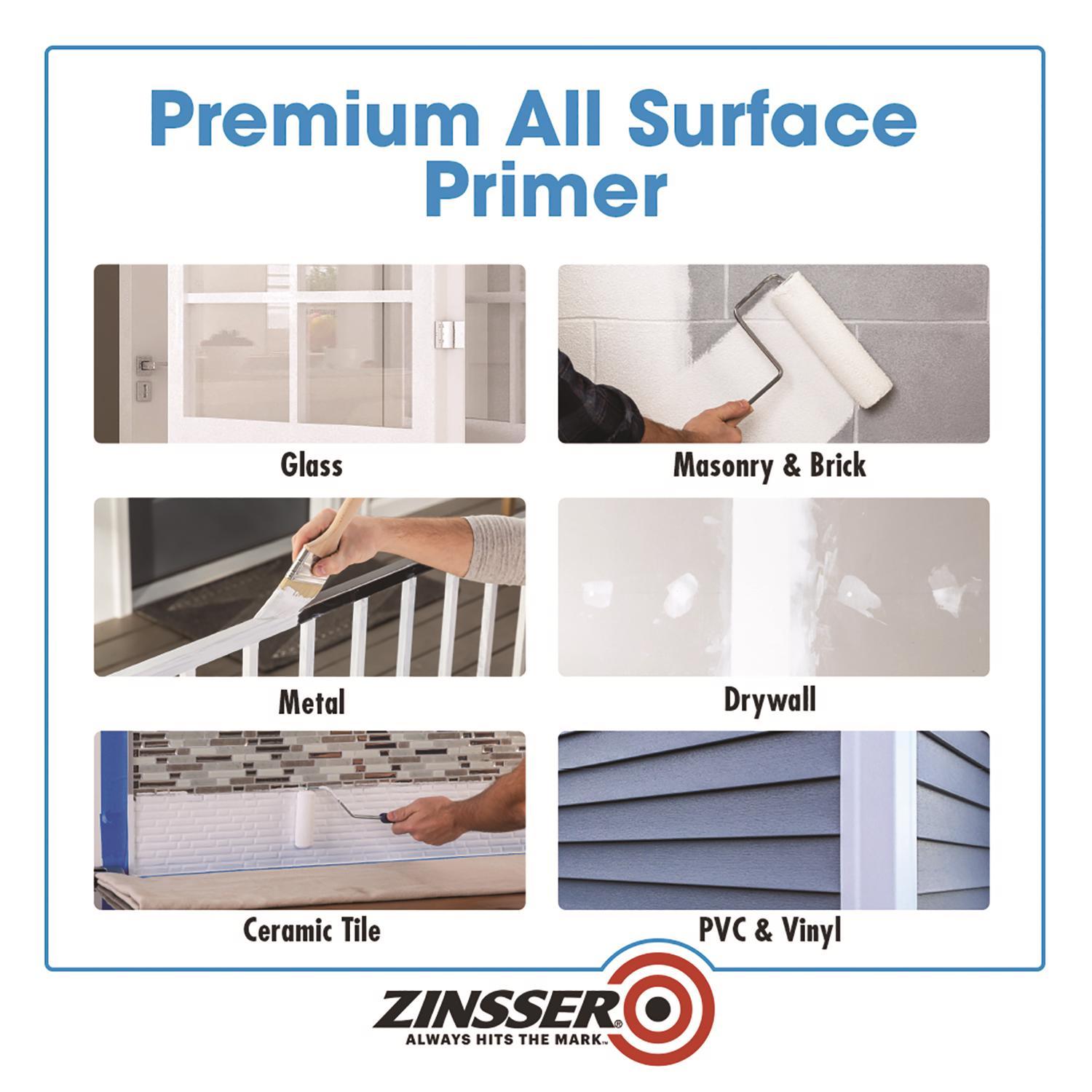 Zinsser Bulls Eye Zero White Smooth Water-Based Acrylic Primer and Sealer 1 gal