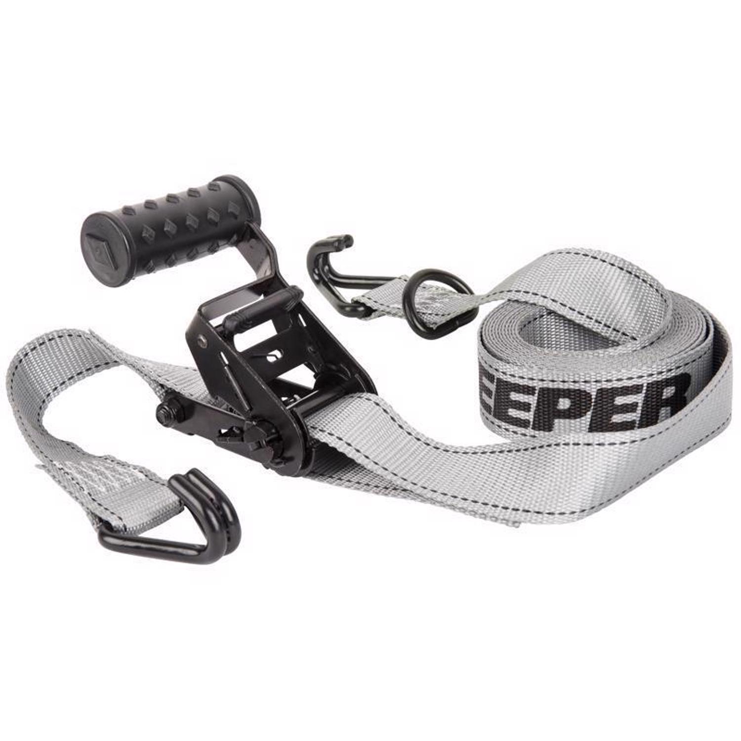 Keeper 1.5 in. W X 14 ft. L Gray Ratchet Tie Down Strap 1000 lb 2 pk