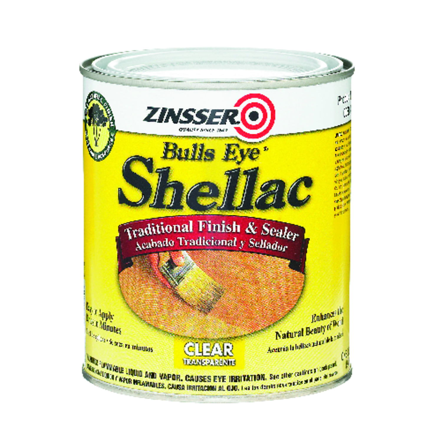 Zinsser Bulls Eye Clear Oil-Based Shellac Finish and Sealer 1 qt