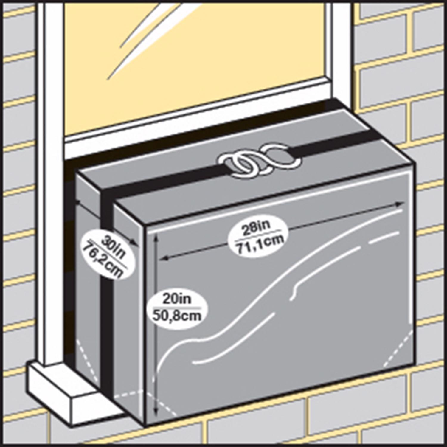 M-D Building Products 30 in. H X 28 in. W Rectangle Outdoor Window Air Conditioner Cover