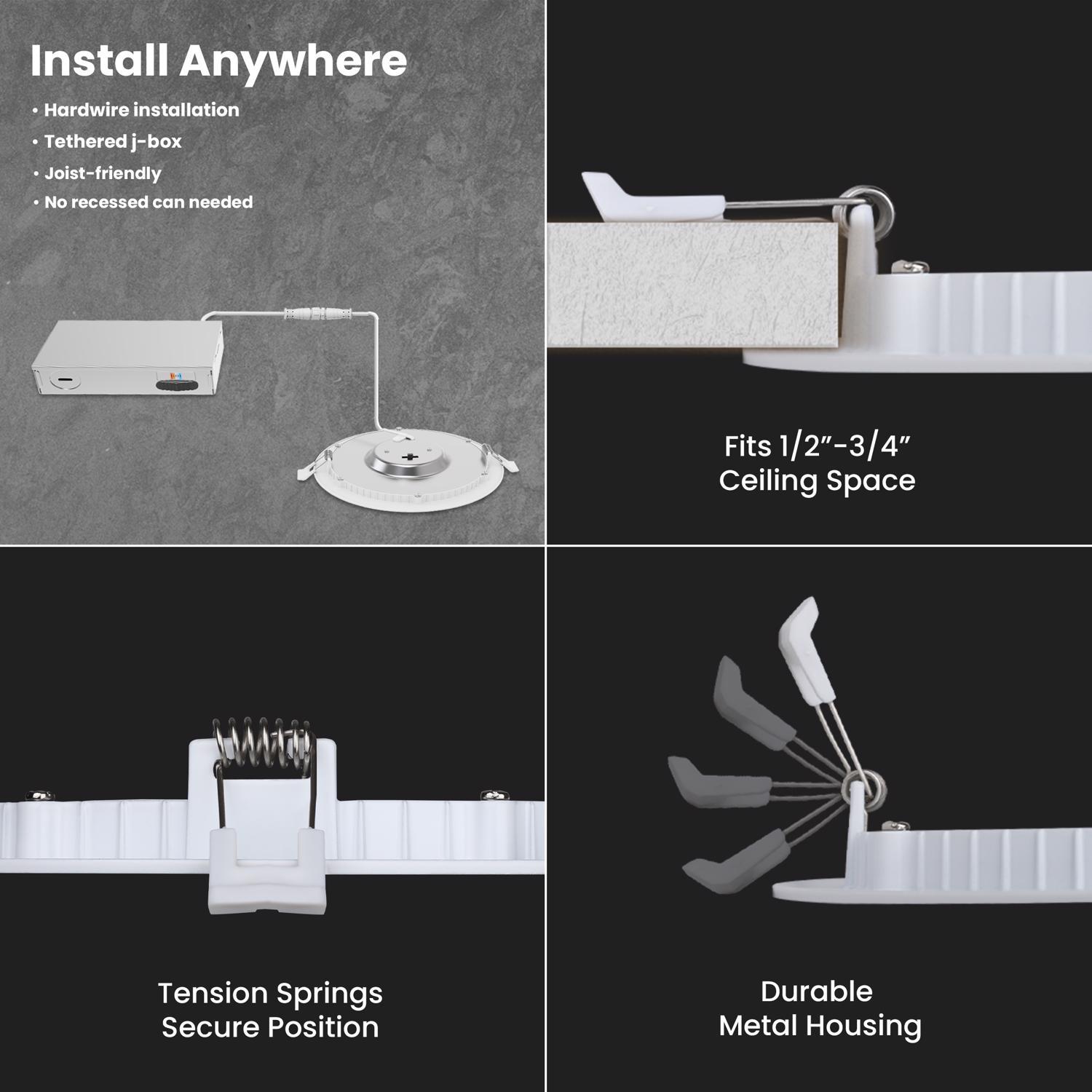 Feit LED Retrofits White 7.1 in. W LED Canless Recessed Downlight 13 W