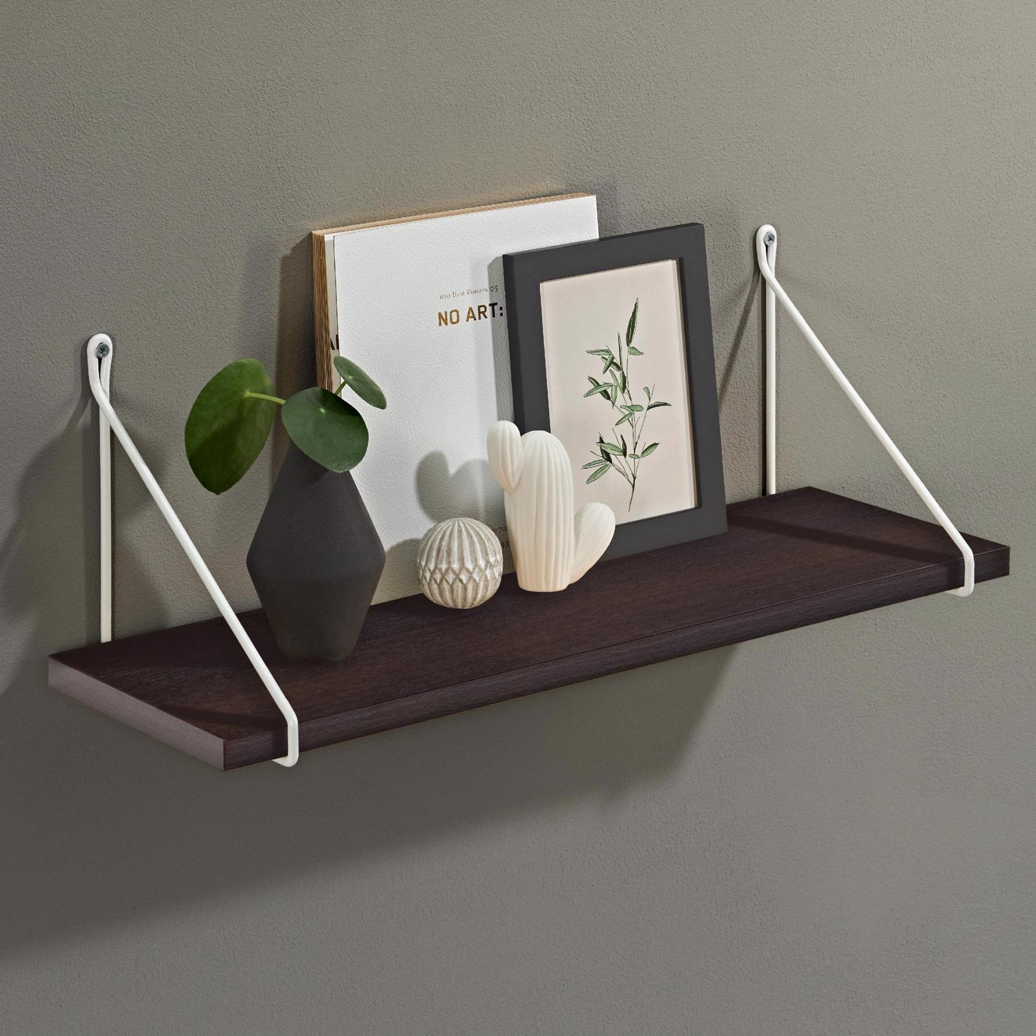 Dolle Lite.75 in. H X 23.6 in. W X 7.9 in. D Espresso Wood Shelf Board
