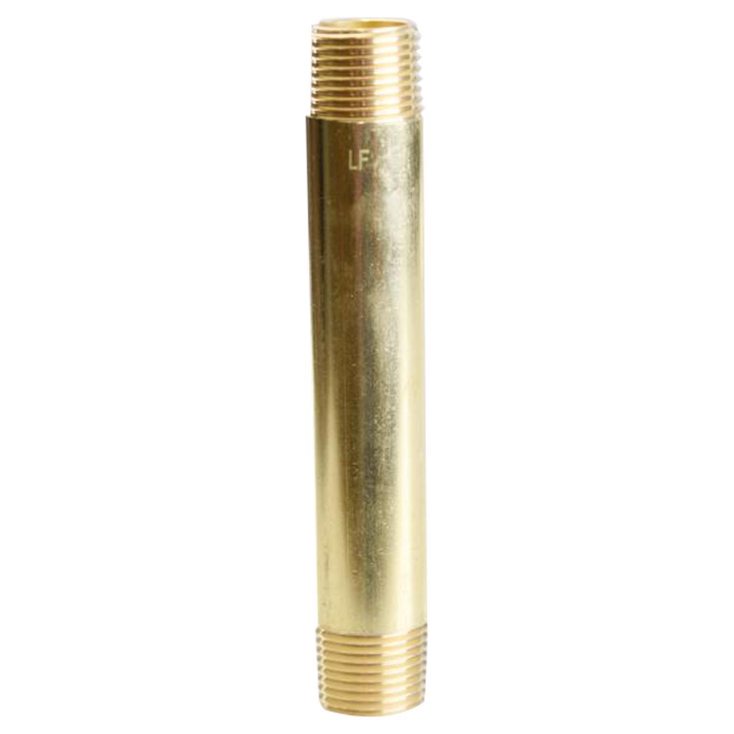ATC 1/2 in. MPT 1/2 in. D MPT Yellow Brass Nipple 5 in. L