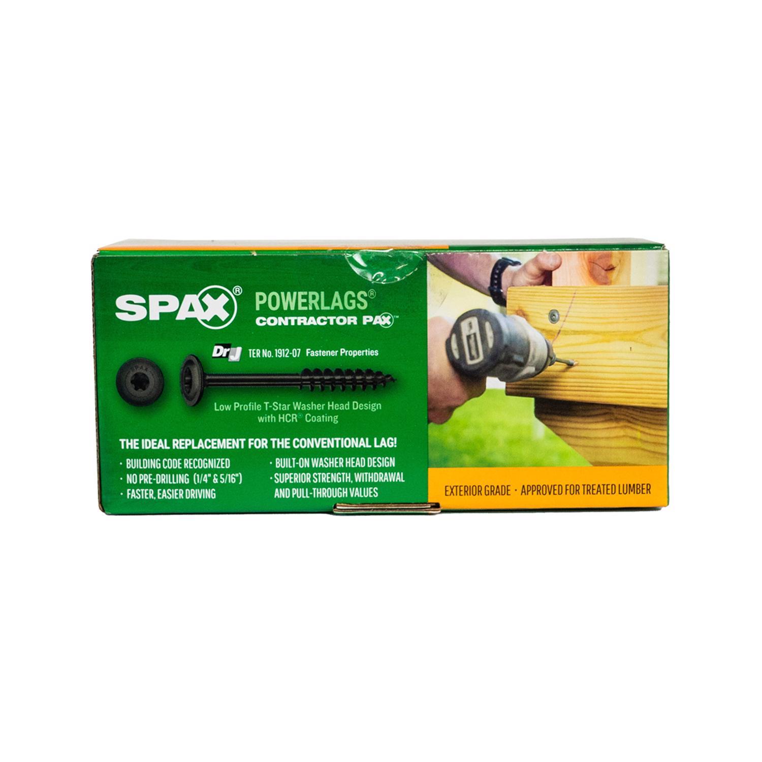 SPAX PowerLags 1/4 in. in. X 4 in. L T-30 Washer Head Serrated Structural Screws