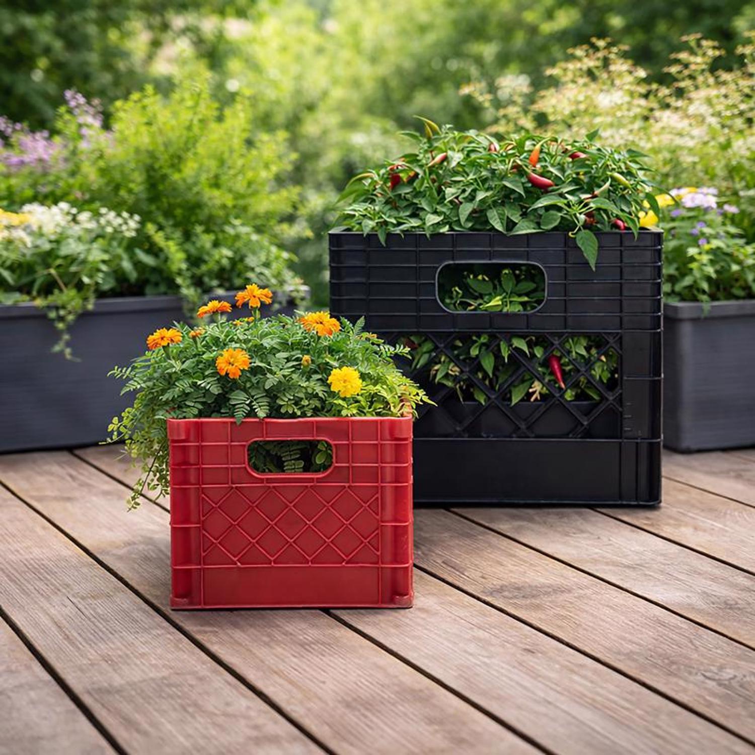 Organize-it Red Miniature Storage Bin 5.5 in. H X 6.5 in. W X 6.5 in. D Stackable