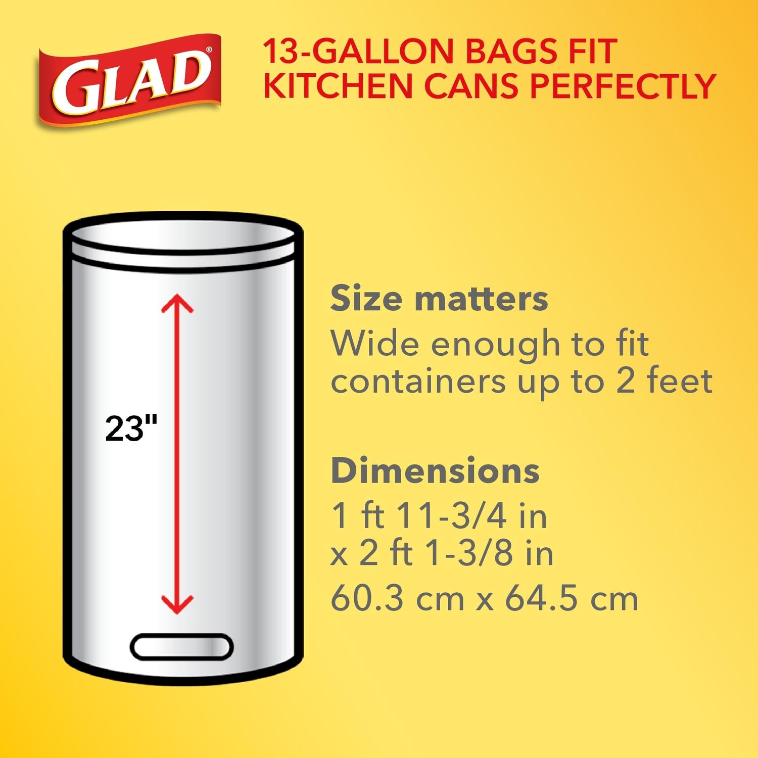 Glad ForceFlex 13 gal Fresh Scent Trash Bags Drawstring 40 pk 0.78 mil