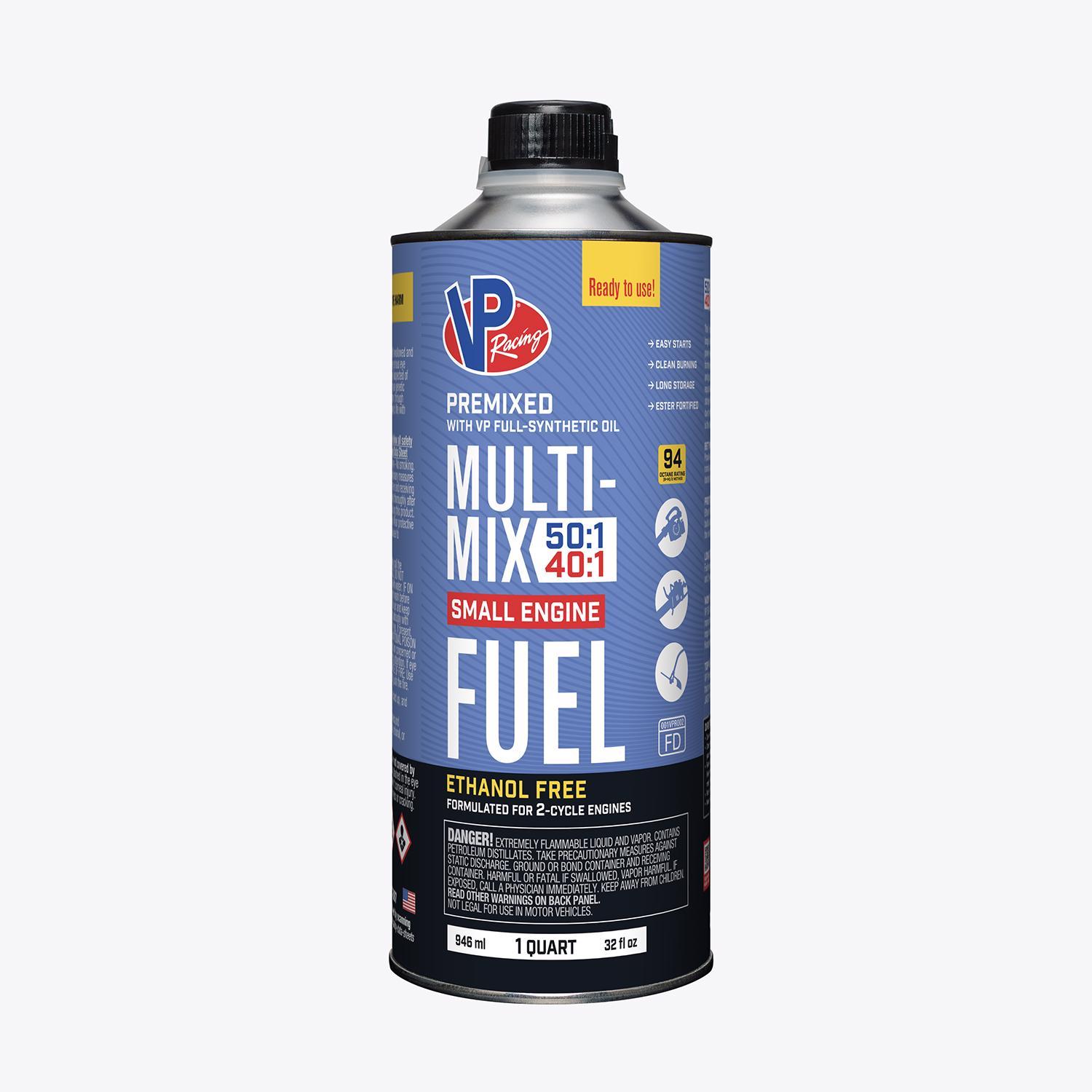 VP Racing Fuels Small Engine Ethanol-Free 2-Cycle 40:1/50:1 Small Engine Fuel 1 qt