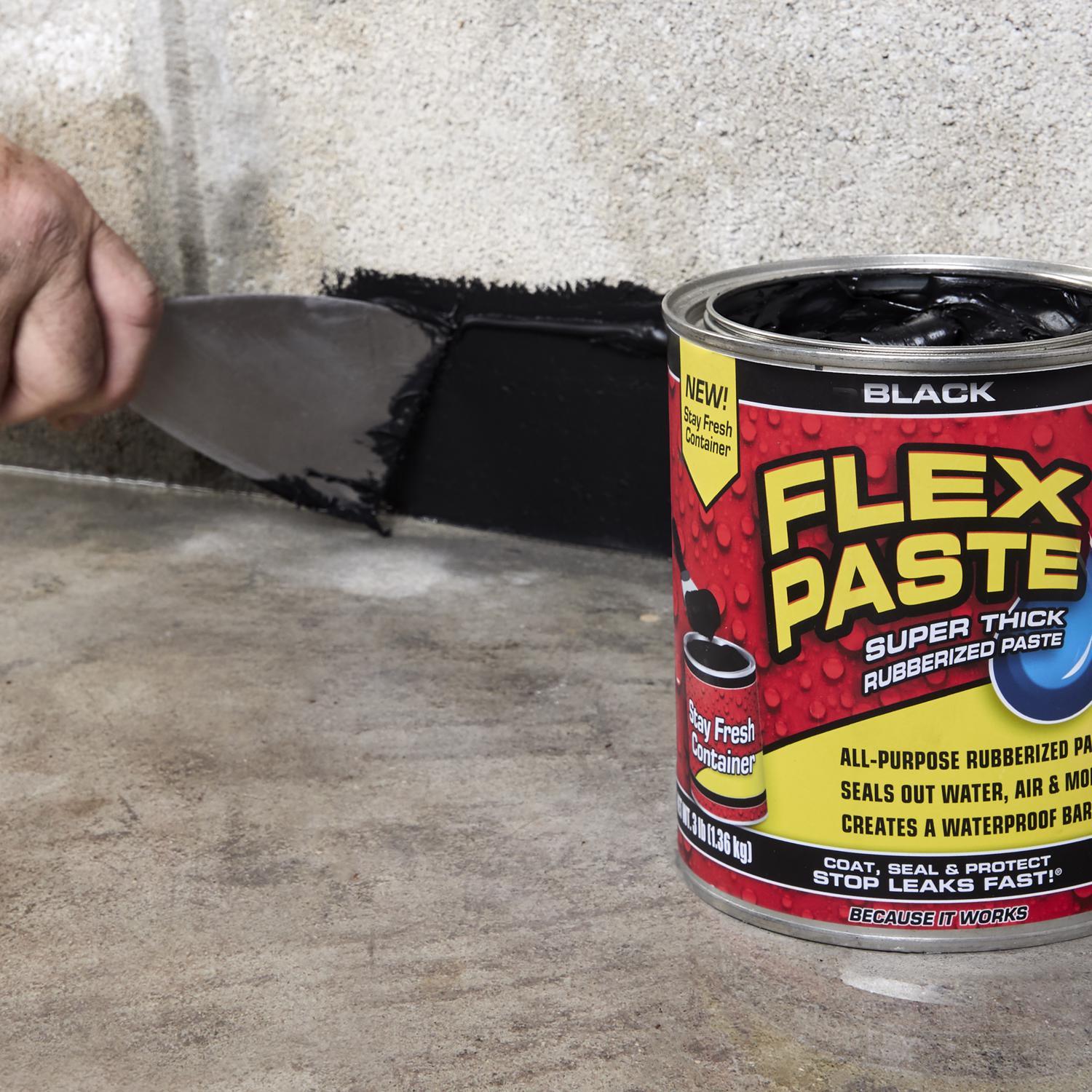 Flex Seal Family of Products Flex Paste Black Rubberized Paste 3 lb