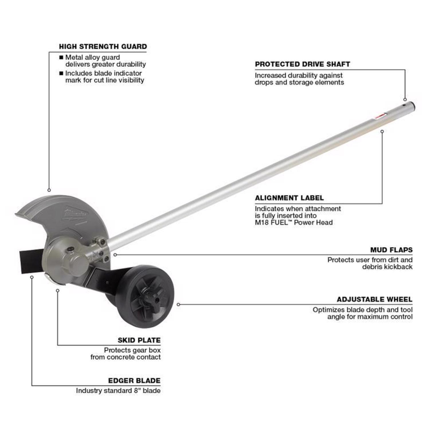 Milwaukee M18 FUEL Quik-Lok Professional Grade 38 in. L Edger Attachment
