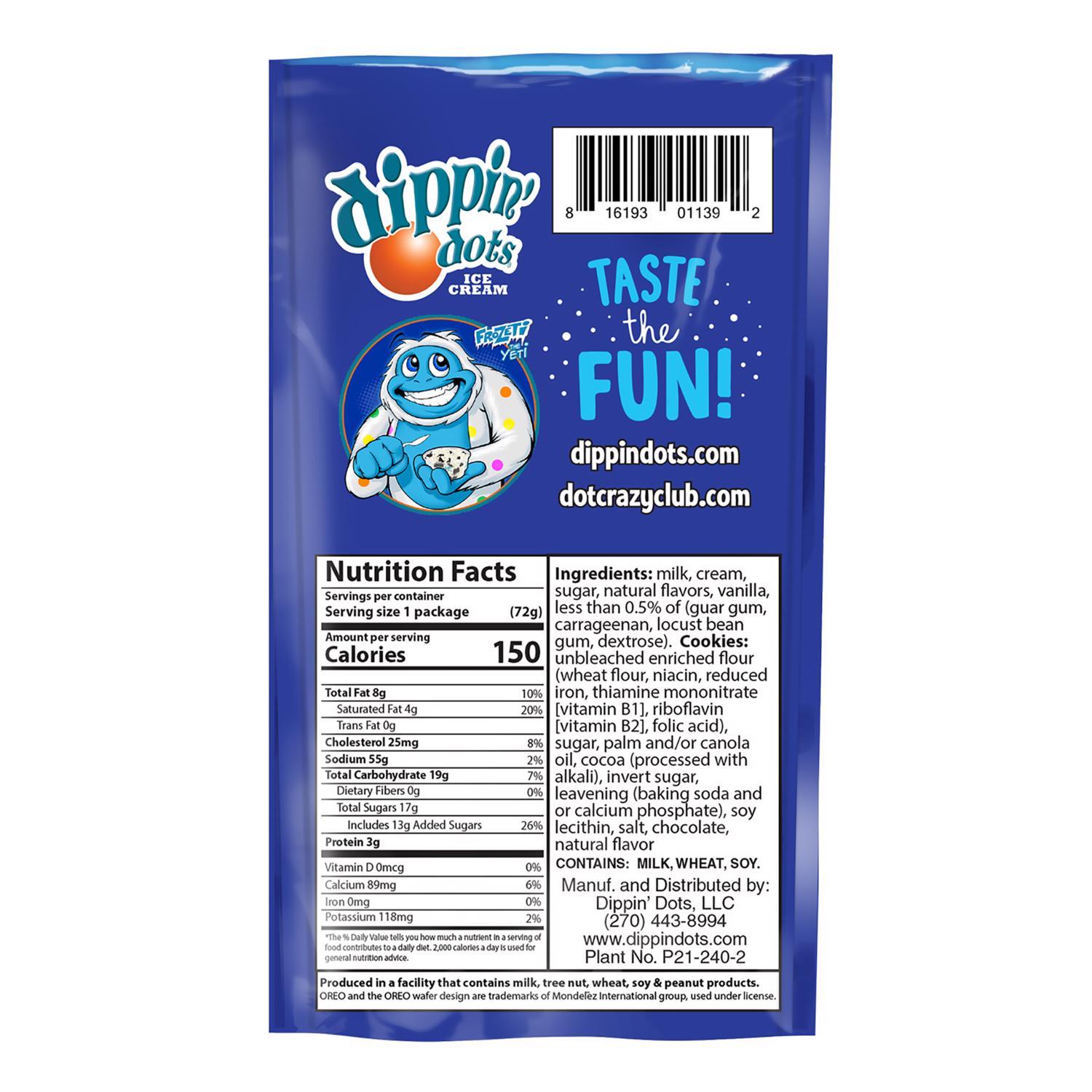Dippin' Dots Beaded Ice Cream Cookie & Cream Ice Cream Mix 3 oz Pouch