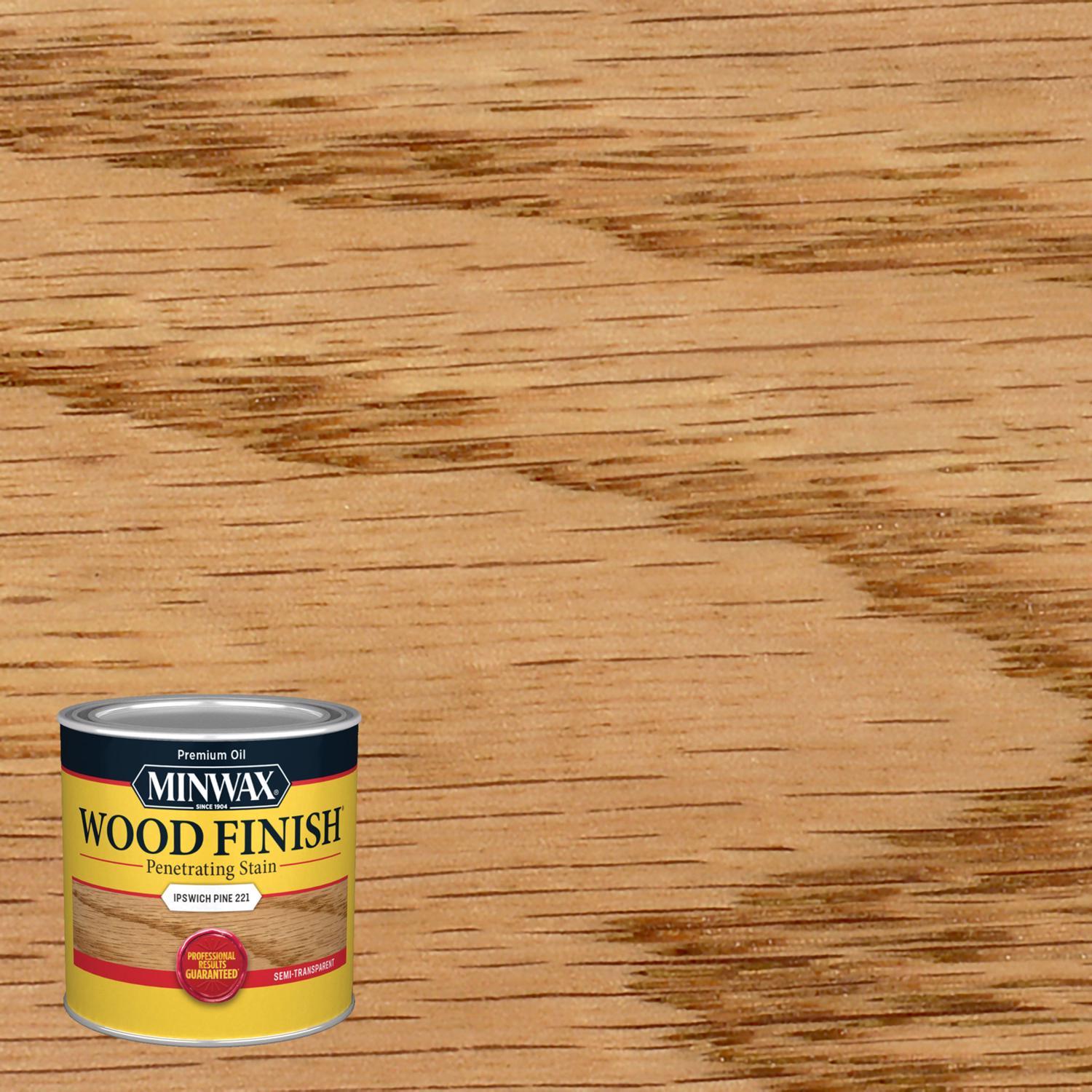 Minwax Wood Finish Semi-Transparent Ipswich Pine Oil-Based Penetrating Wood Stain 1/2 pt