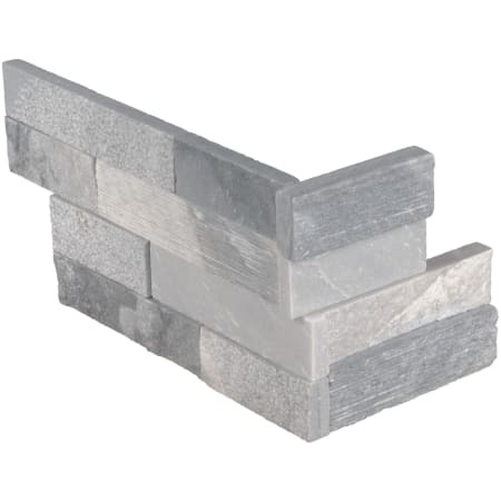 MS International Rockmount Marble Hardscape Wall Corner Piece - Honed and Splitface Marble Visual - Sold by Carton (4.5 SF/Carton)