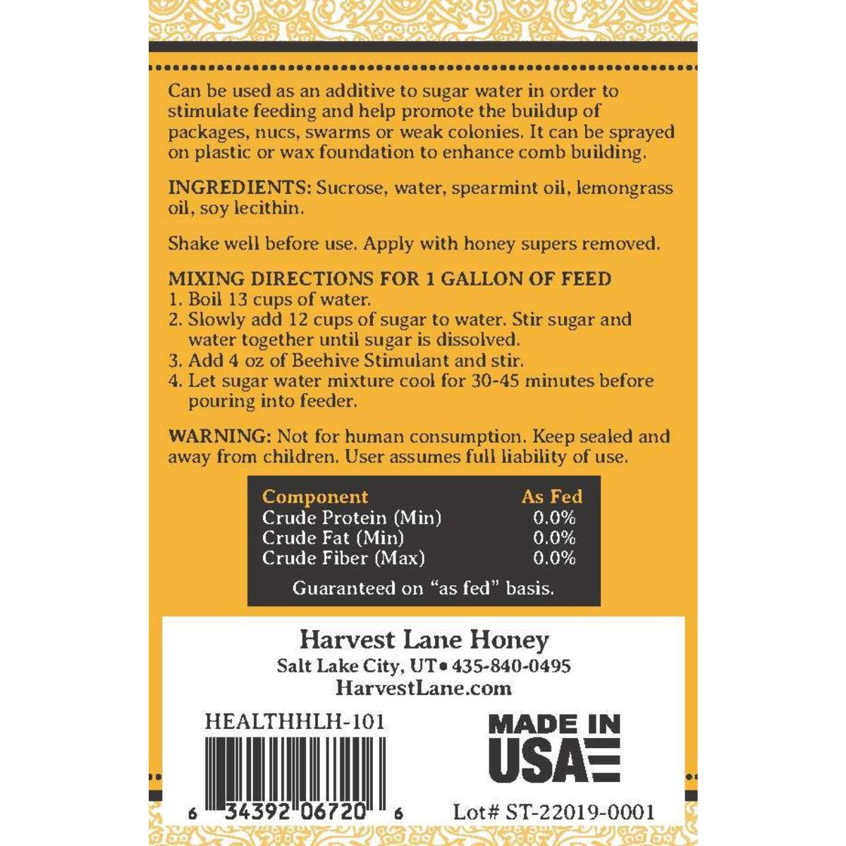 Harvest Lane Honey Bee Hive Stimulant