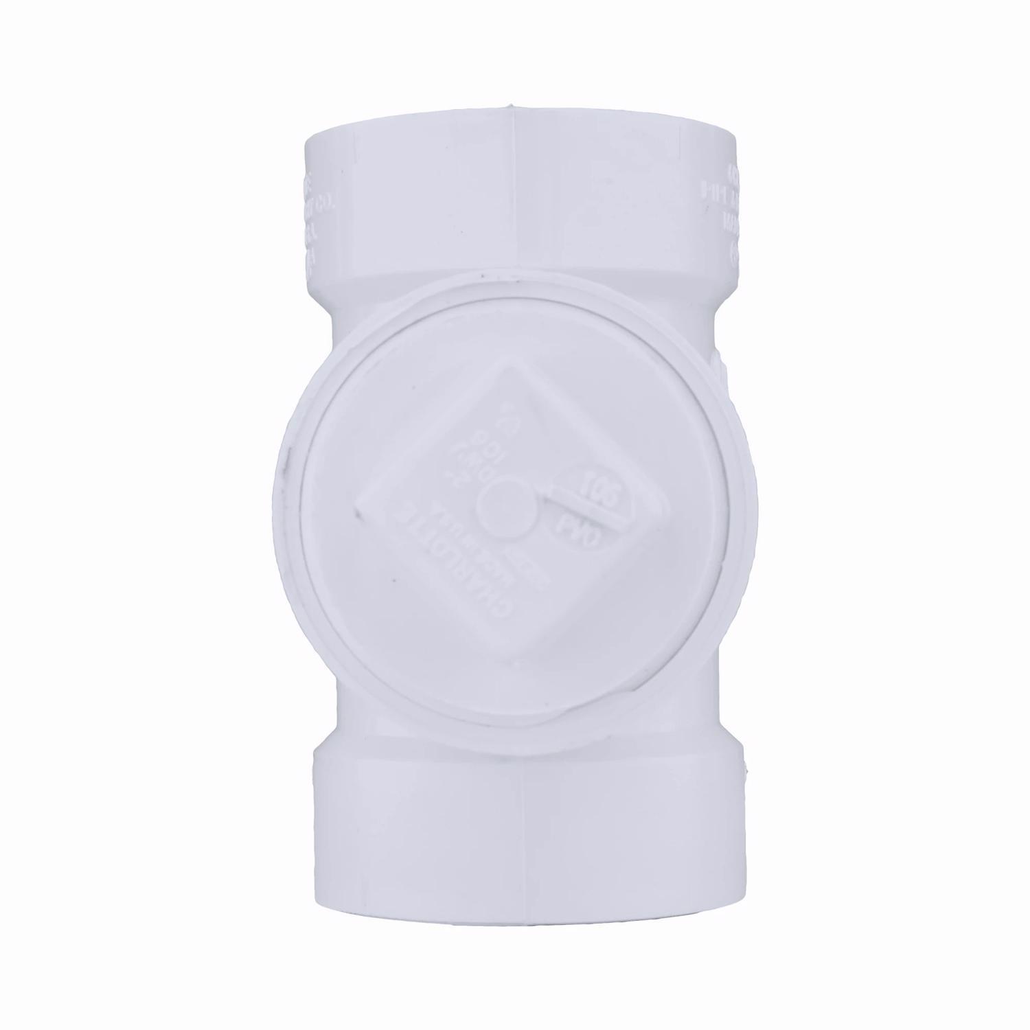 Charlotte Pipe 2 in. Hub X 2 in. D Hub PVC Cleanout Tee 1 pk