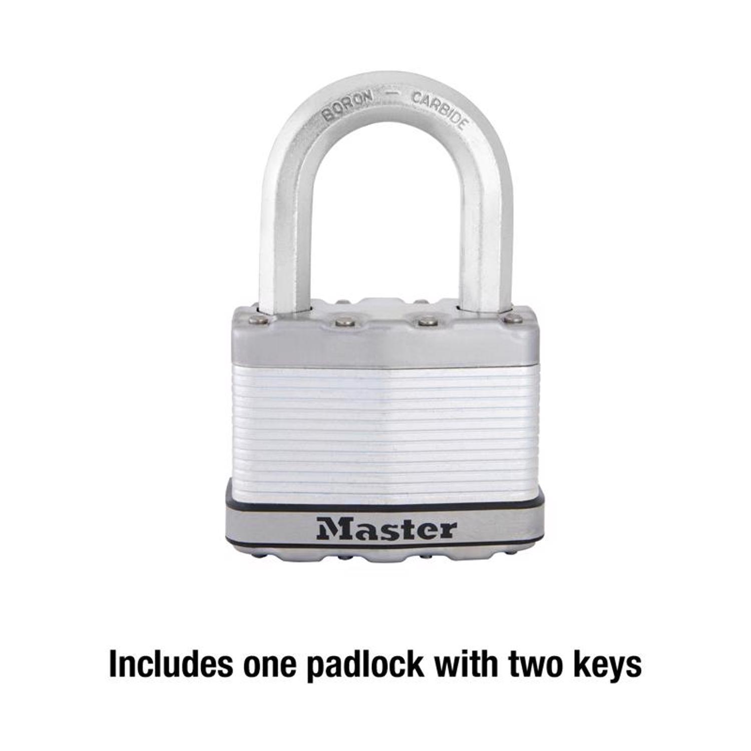 Master Lock Magnum 2 in. H X 1-1/4 in. W X 2-1/2 in. L Steel Dual Ball Bearing Locking Weather-Resis