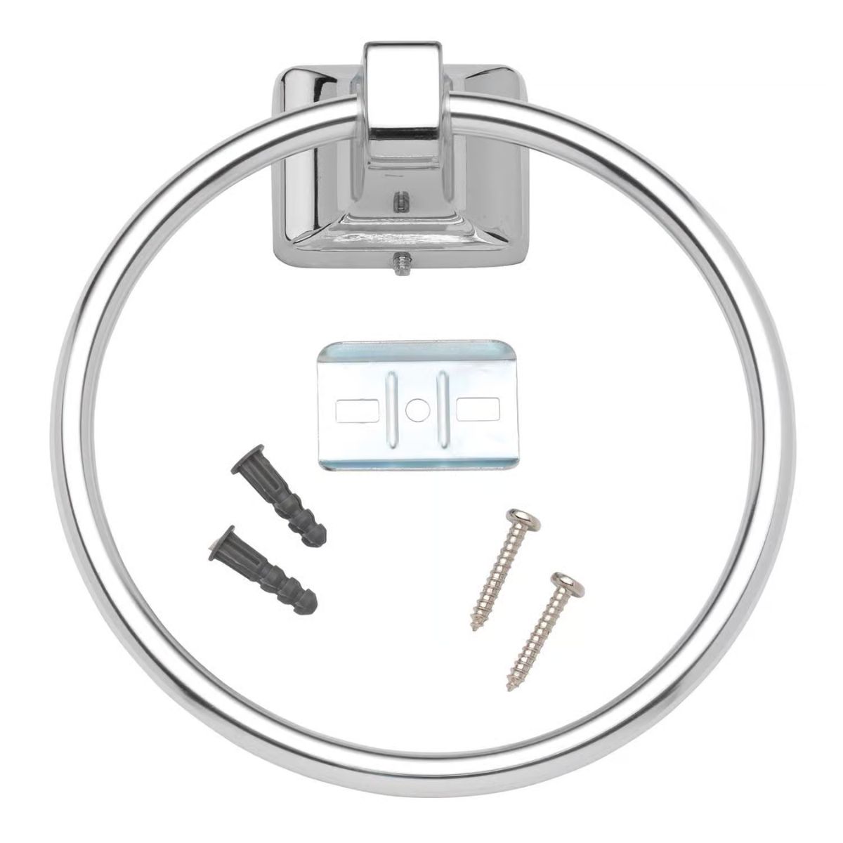 OakBrook Collection Chrome Towel Ring Die Cast Zinc