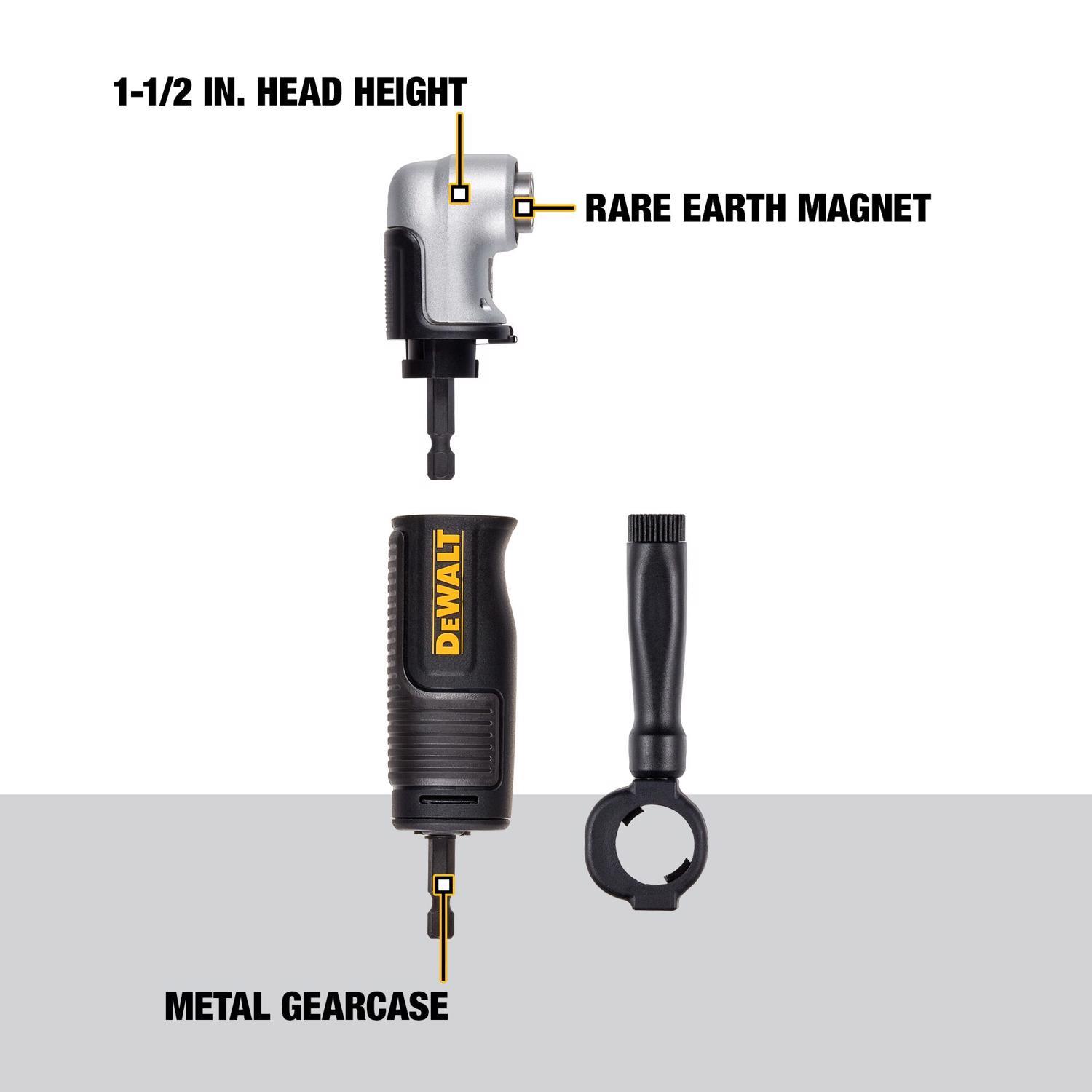 DeWalt Flextorq 6 in. Steel 2-in-1 Right Angle Attachment 1/4 in. Hex Shank 2 pc