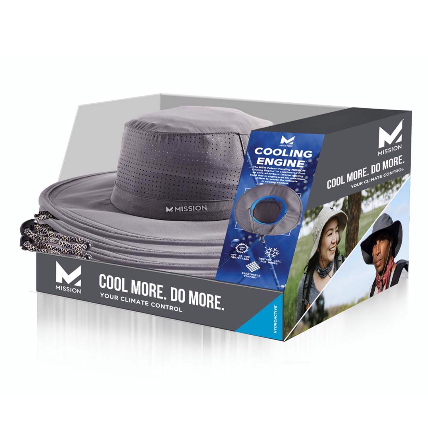 Mission Booney Cooling Hat Charcoal One Size Fits Most