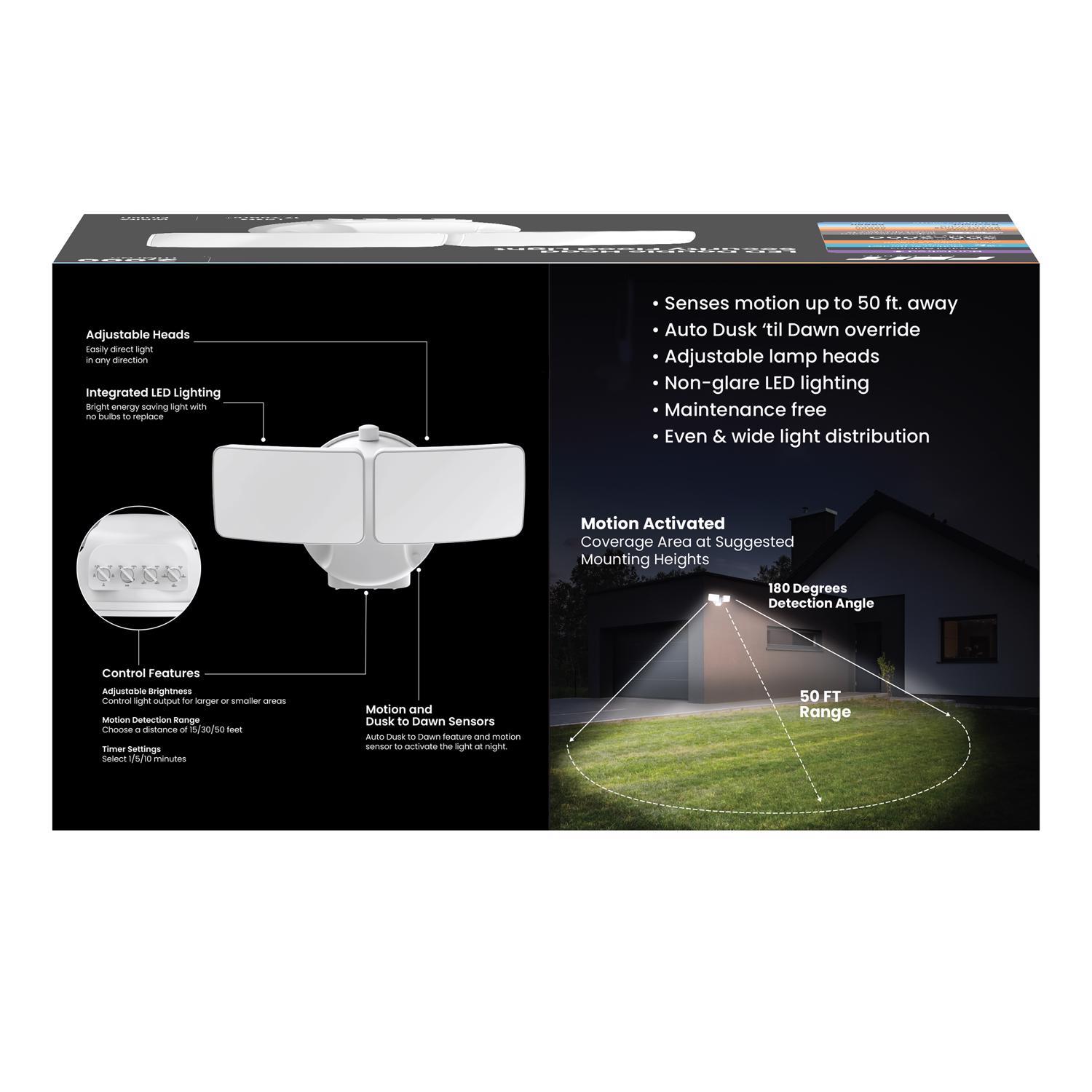 Feit Motion-Sensing Hardwired LED White Security Floodlight