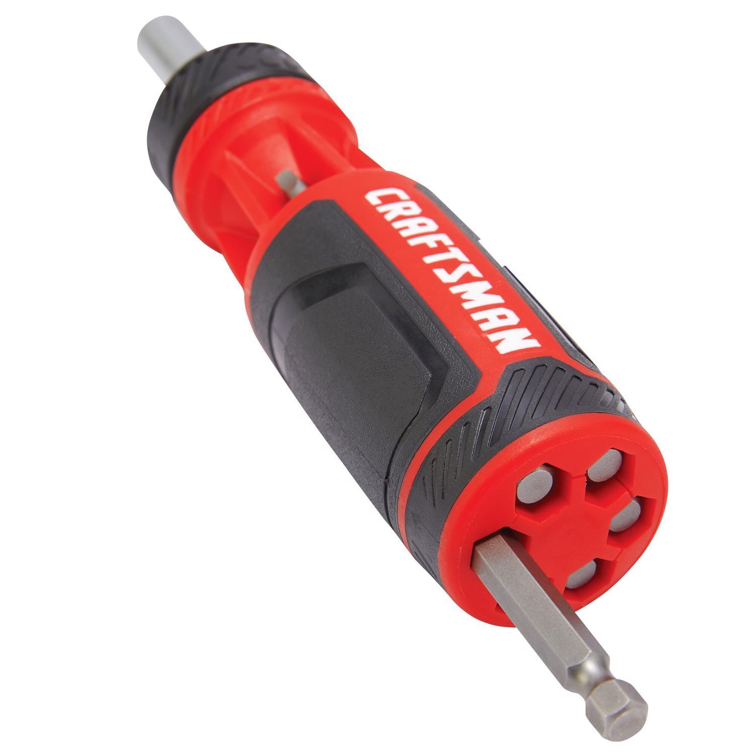 Craftsman Push-n-Pick Ratcheting Multi-Bit Screwdriver Kit 10.6 in. 7 pc