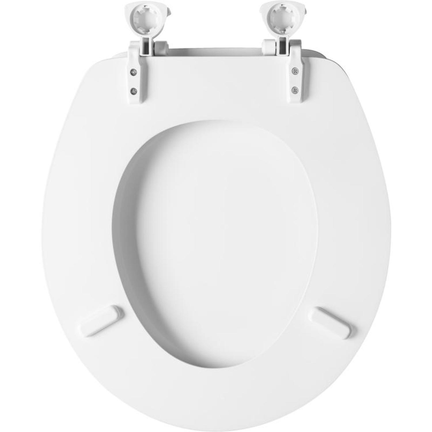 Mayfair by Bemis Westport Round White Enameled Wood Toilet Seat